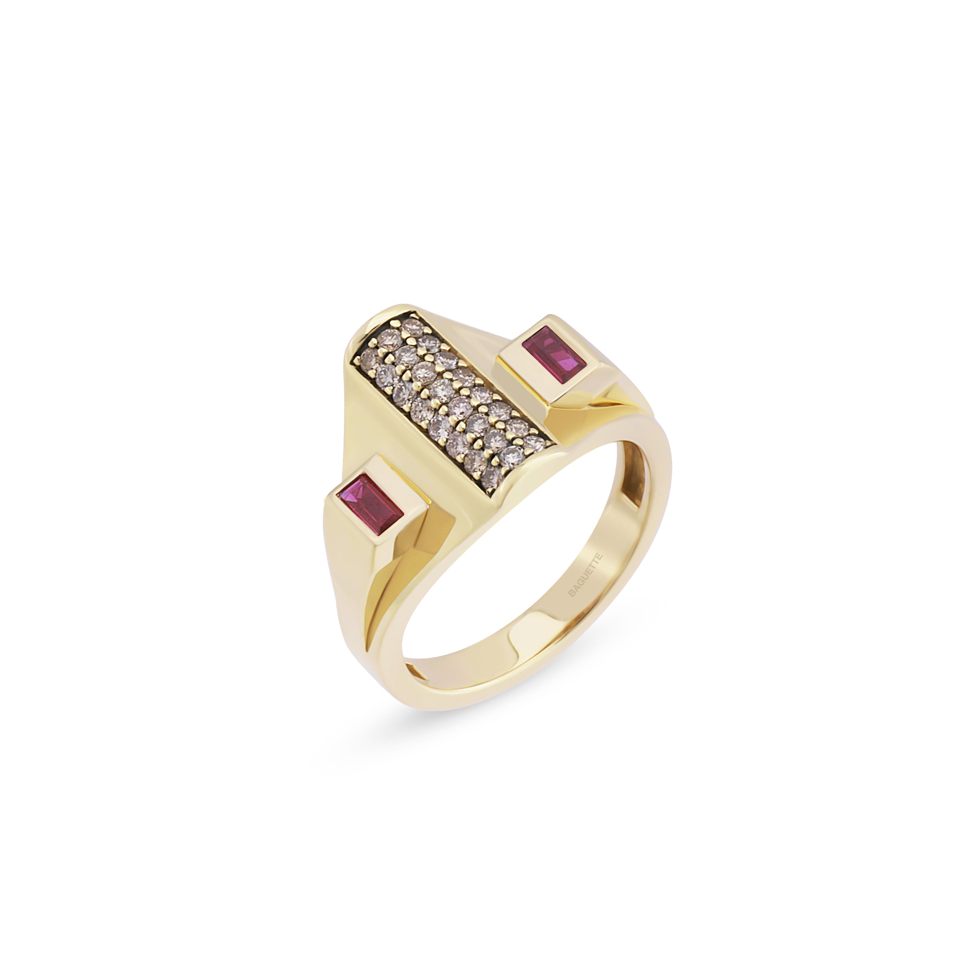 Raquel Cognac Gem Pinky Ring