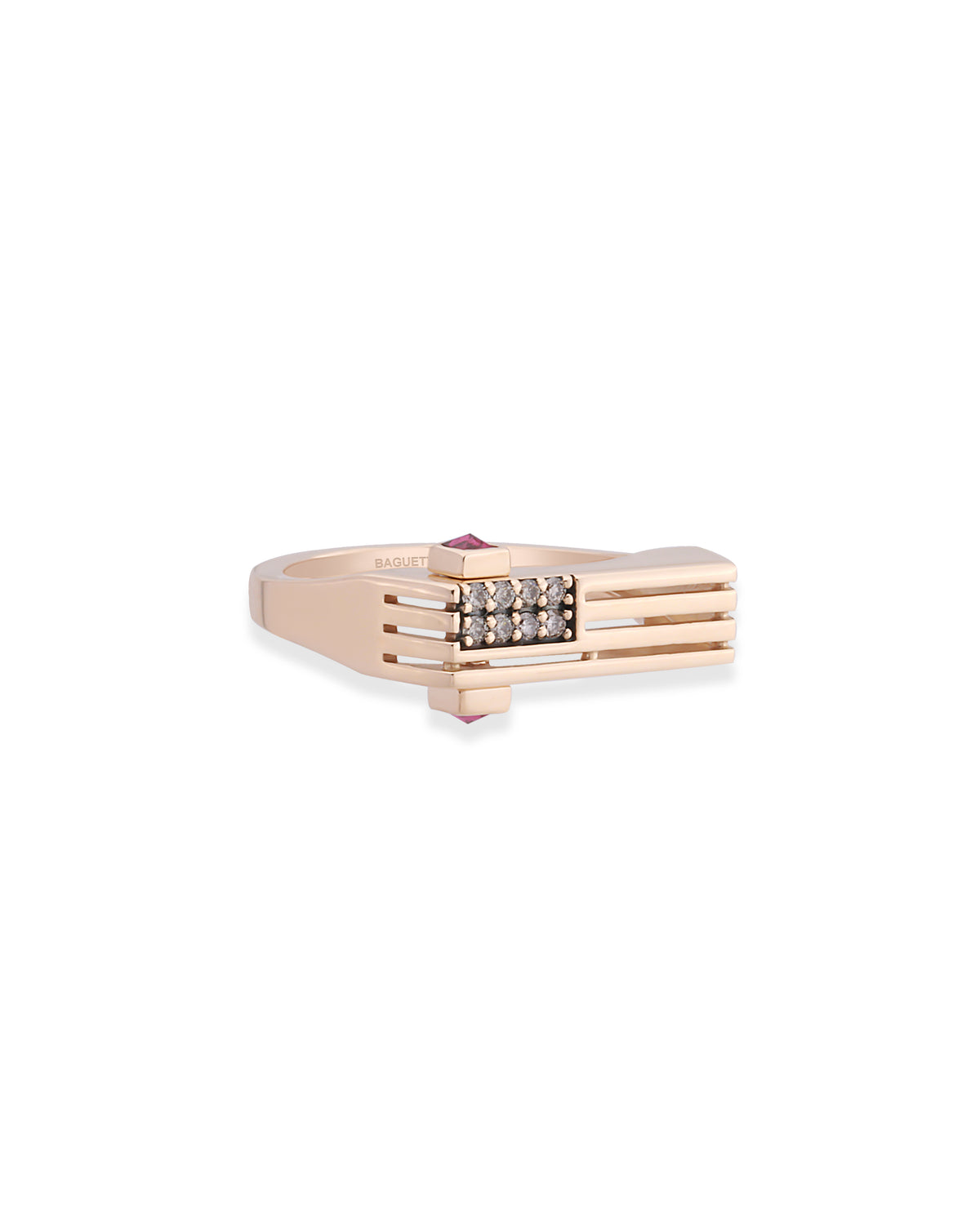 Stripe Fatale Cognac Pinky Ring