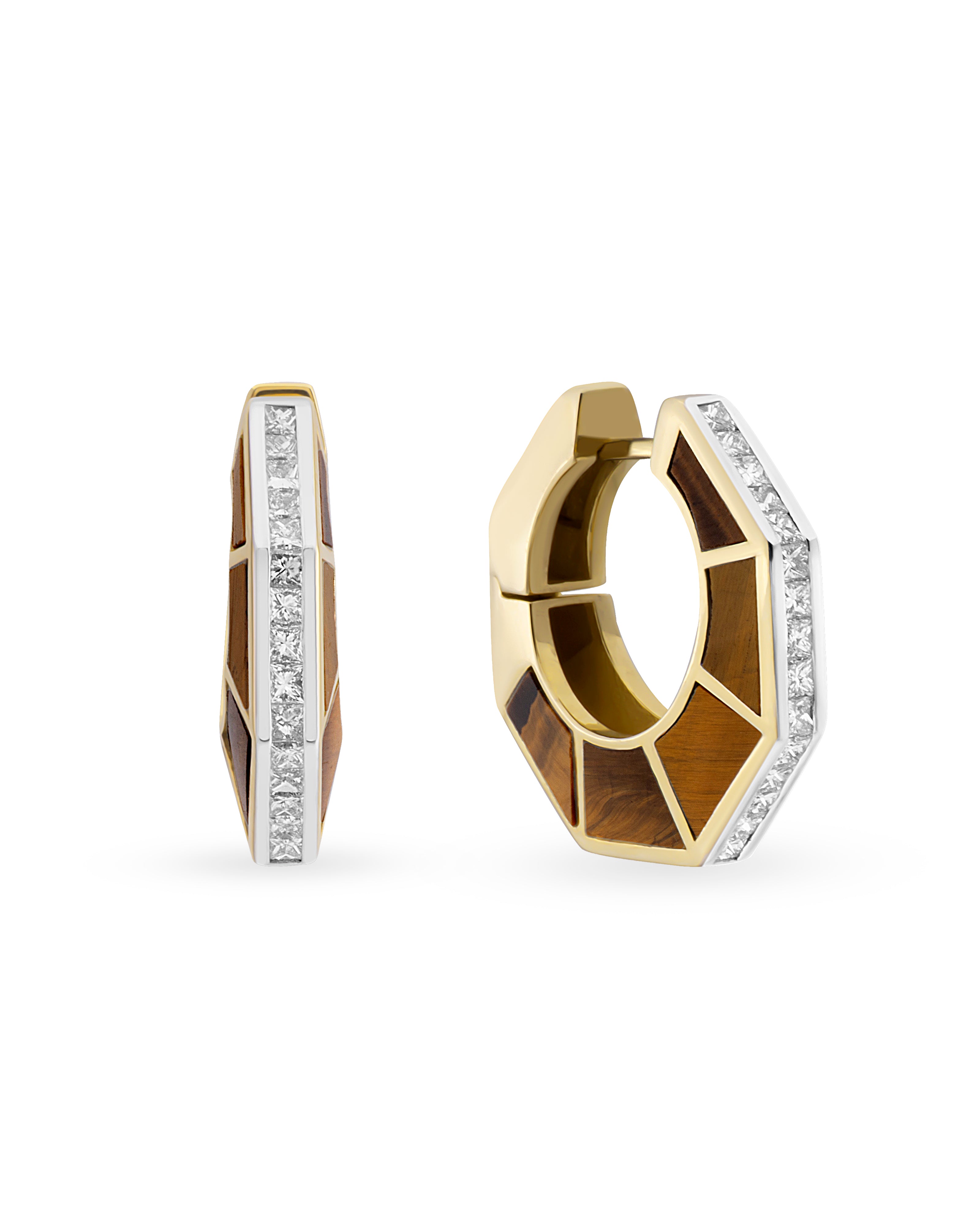 Jolin Tiger Eye Grande Earrings