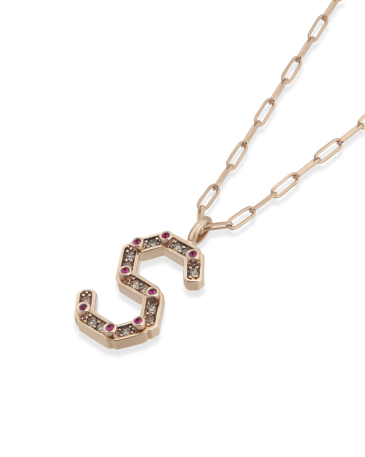 Alphabet Bevolution Cognac Necklace