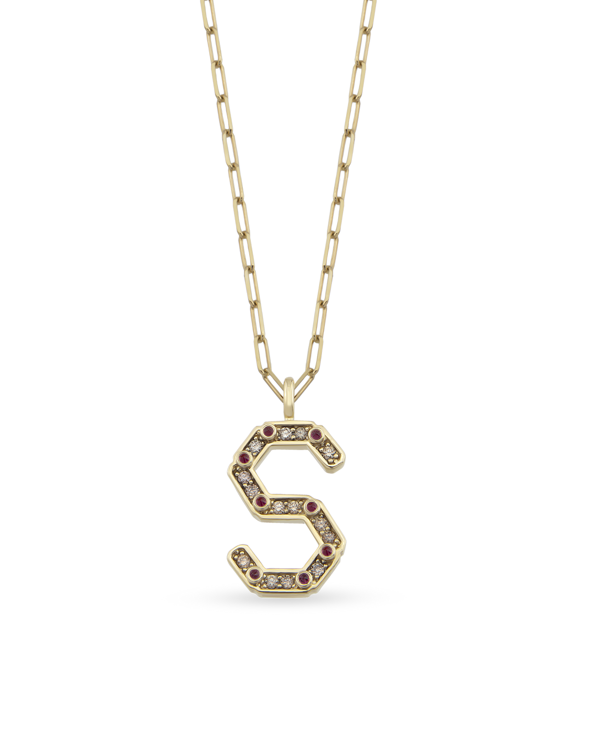 Alphabet Bevolution Cognac Necklace