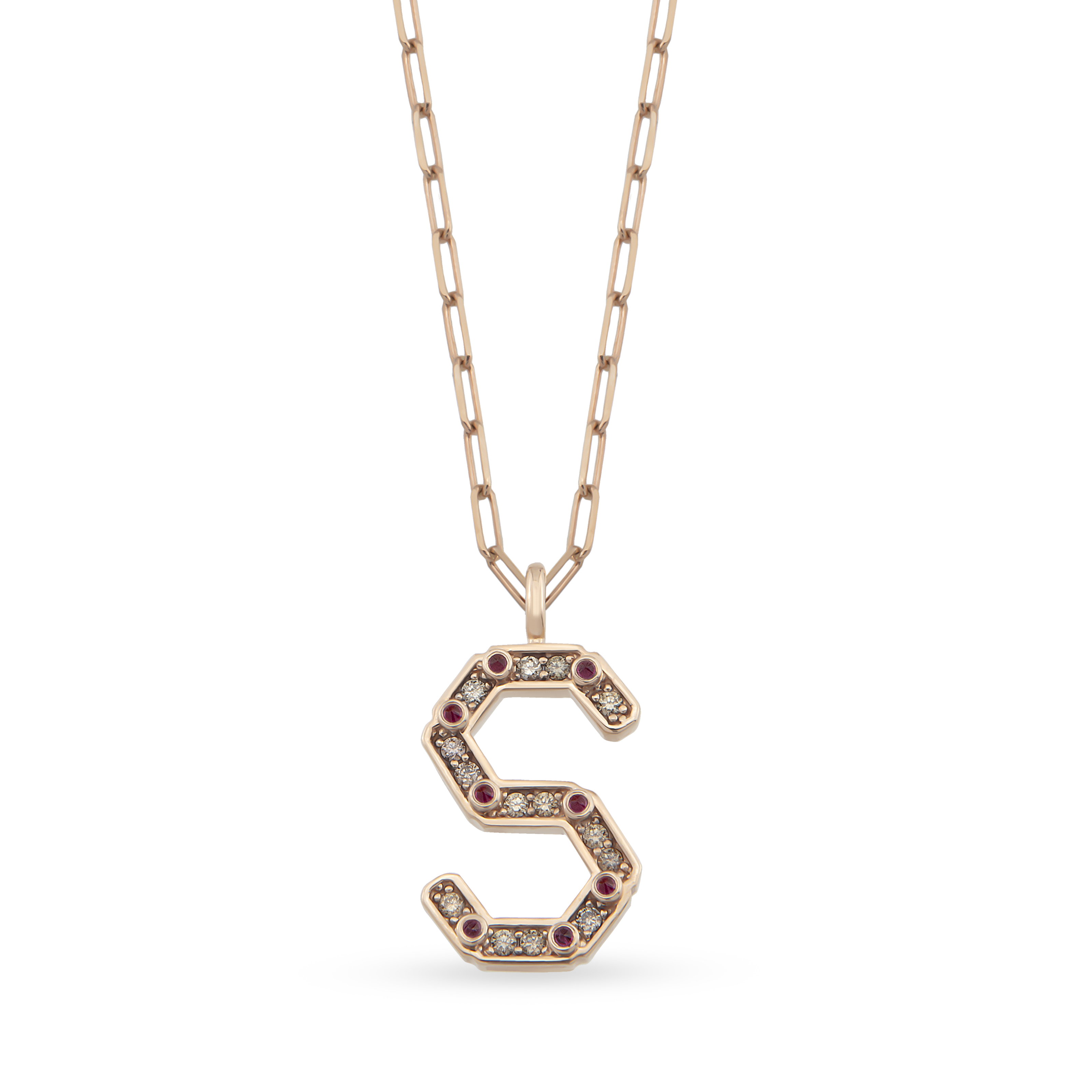 Alphabet Bevolution Cognac Necklace