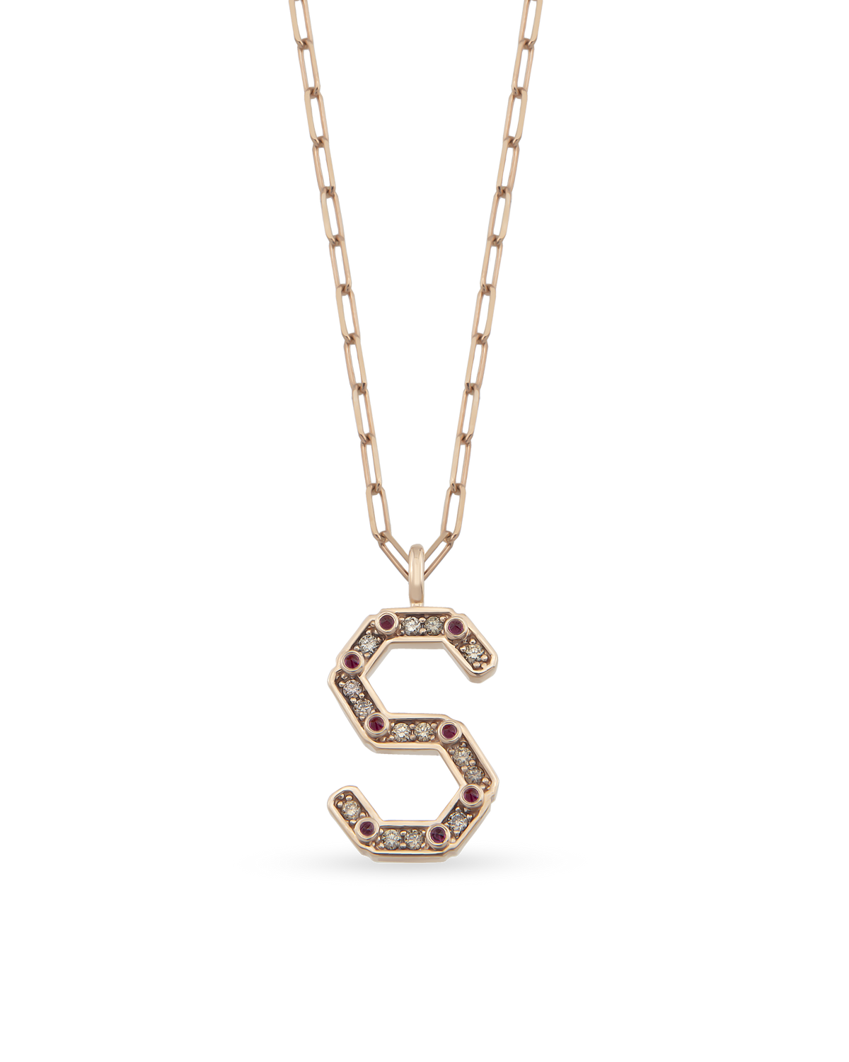 Alphabet Bevolution Cognac Necklace