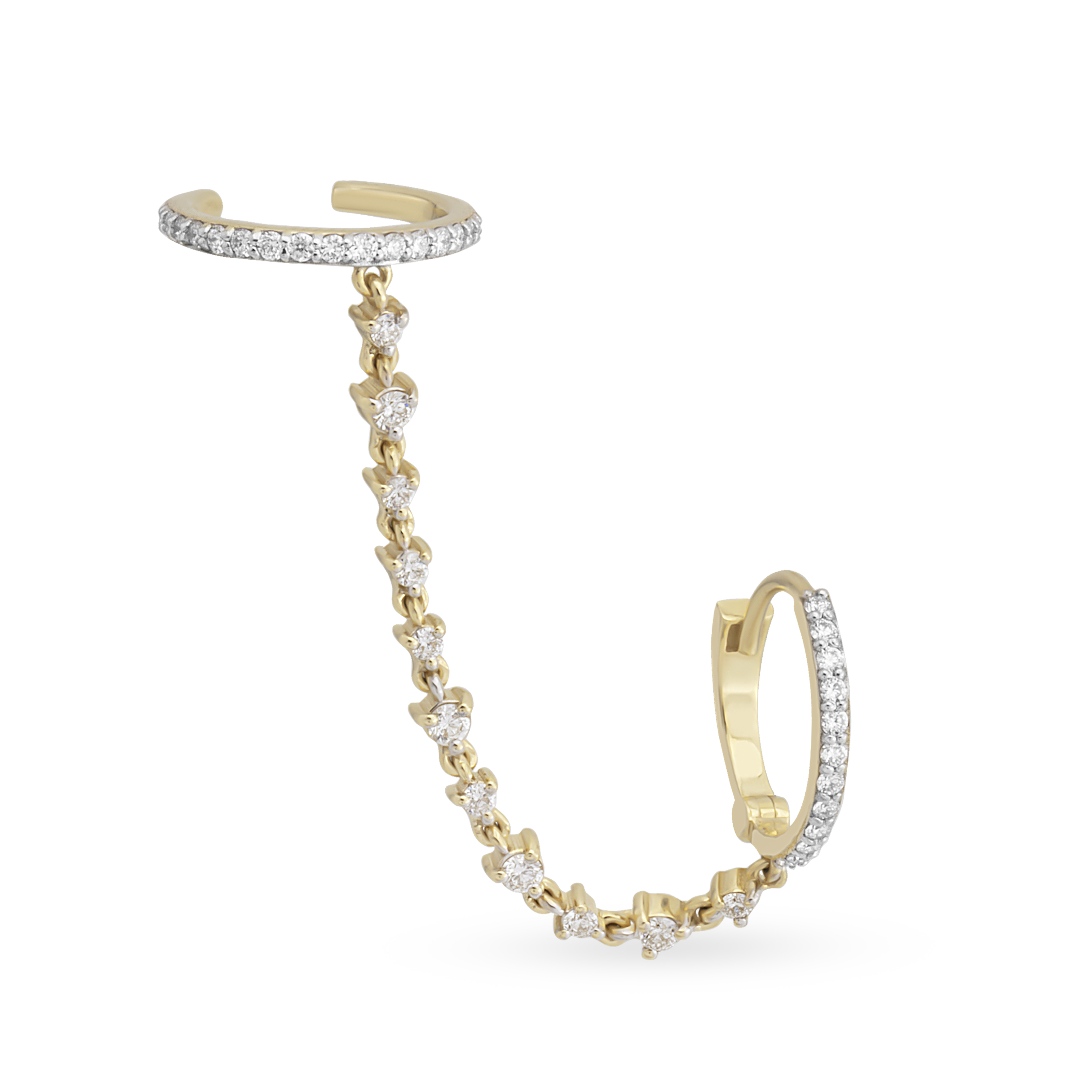 Finesse Glam Single Chain Earring