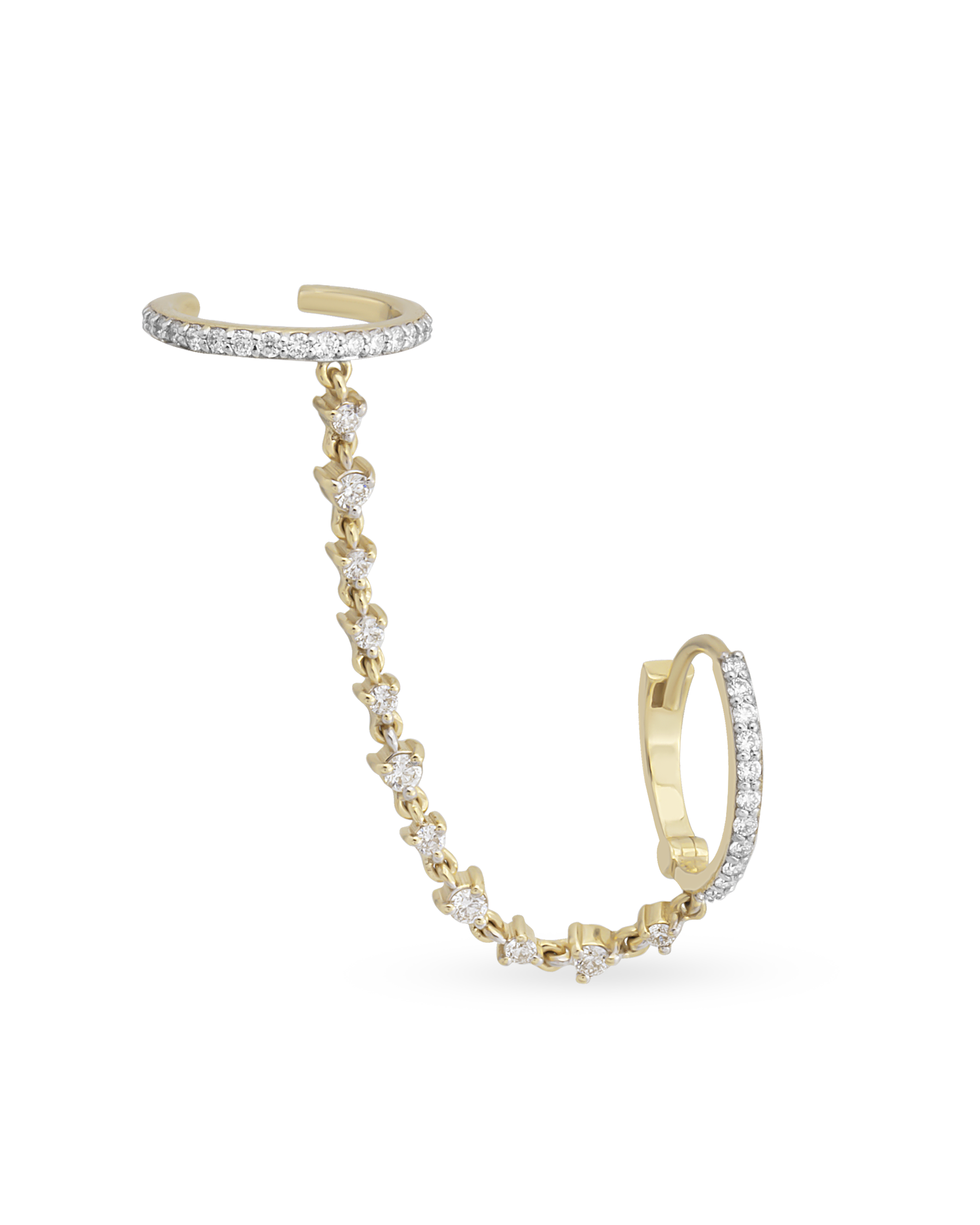Finesse Glam Single Chain Earring