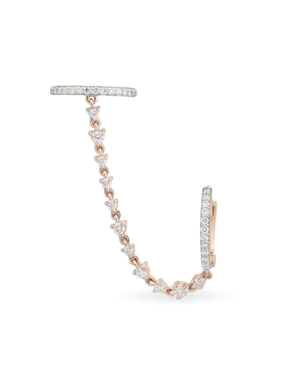 Finesse Glam Single Chain Earring