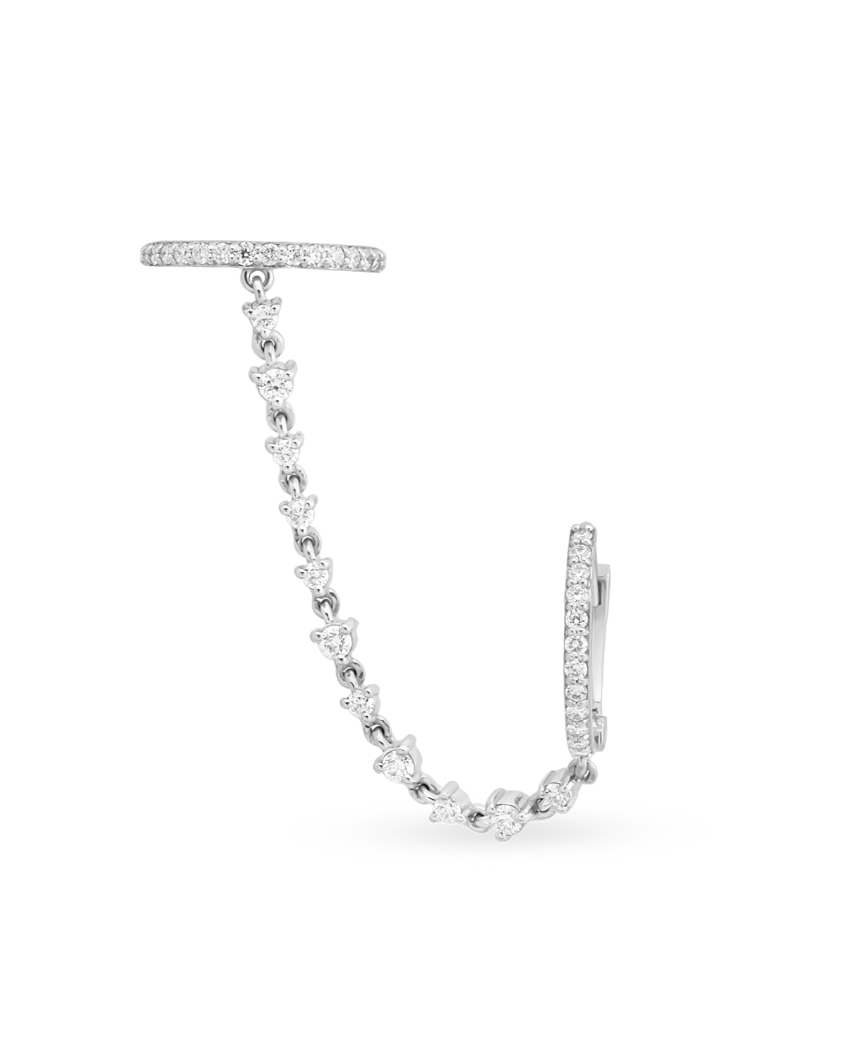 Finesse Glam Single Chain Earring