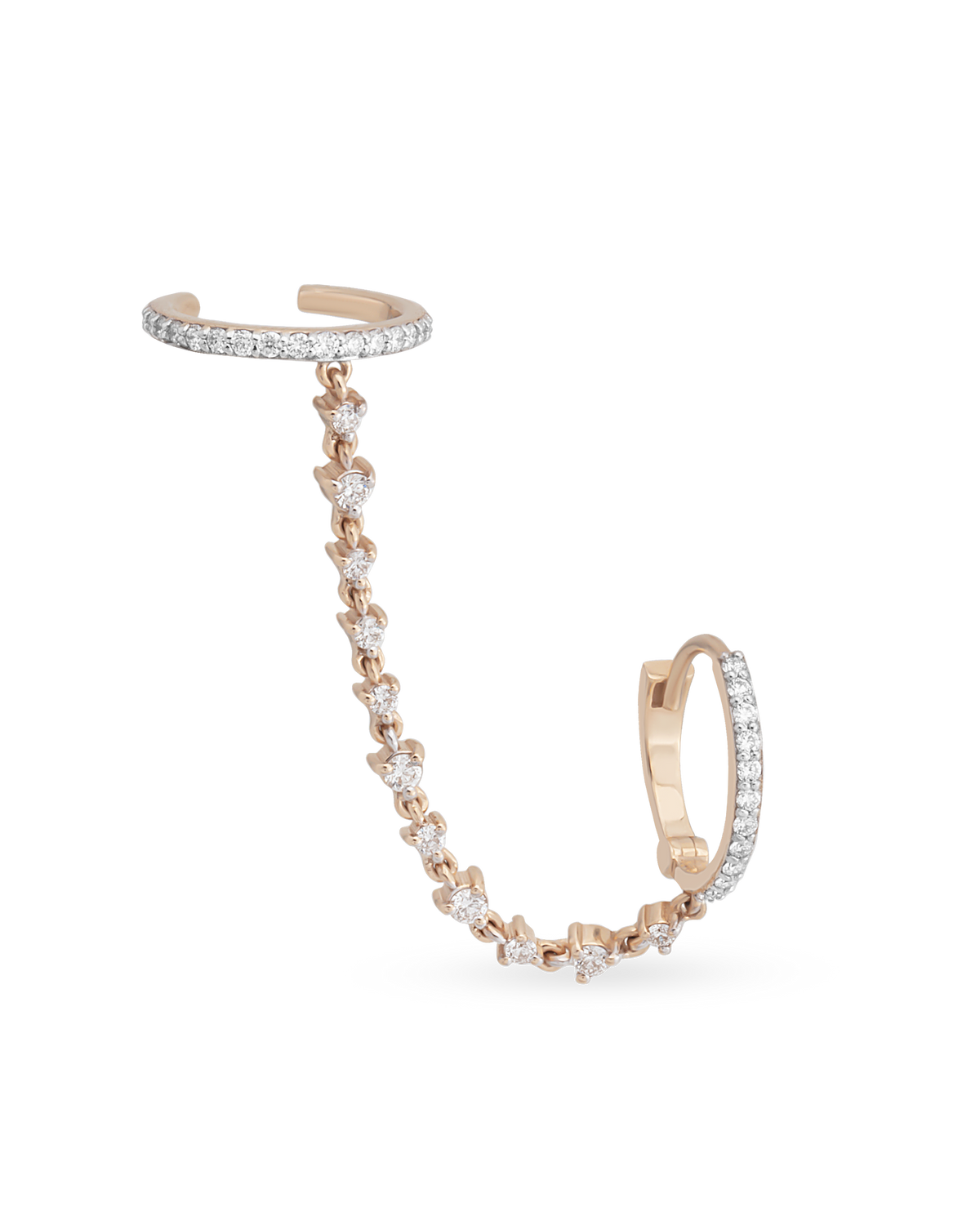 Finesse Glam Single Chain Earring