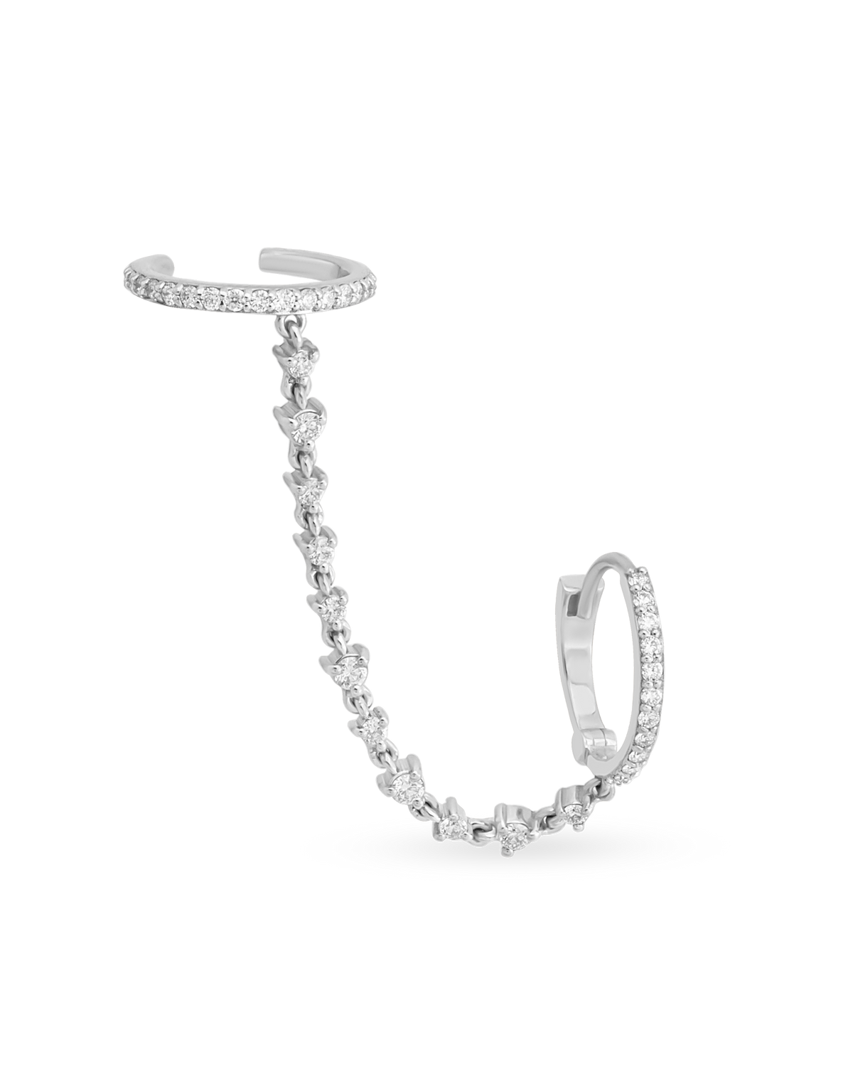 Finesse Glam Single Chain Earring