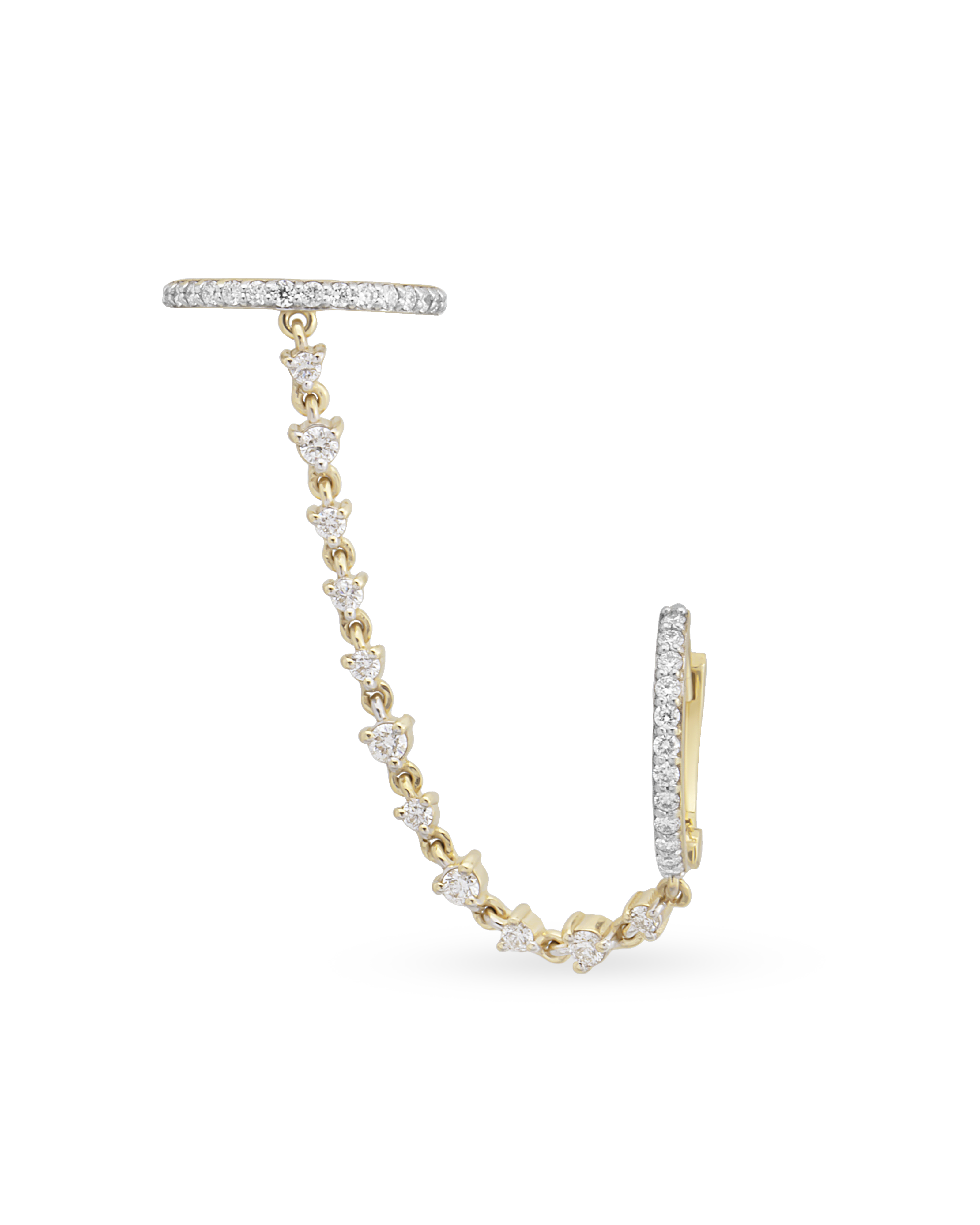 Finesse Glam Single Chain Earring