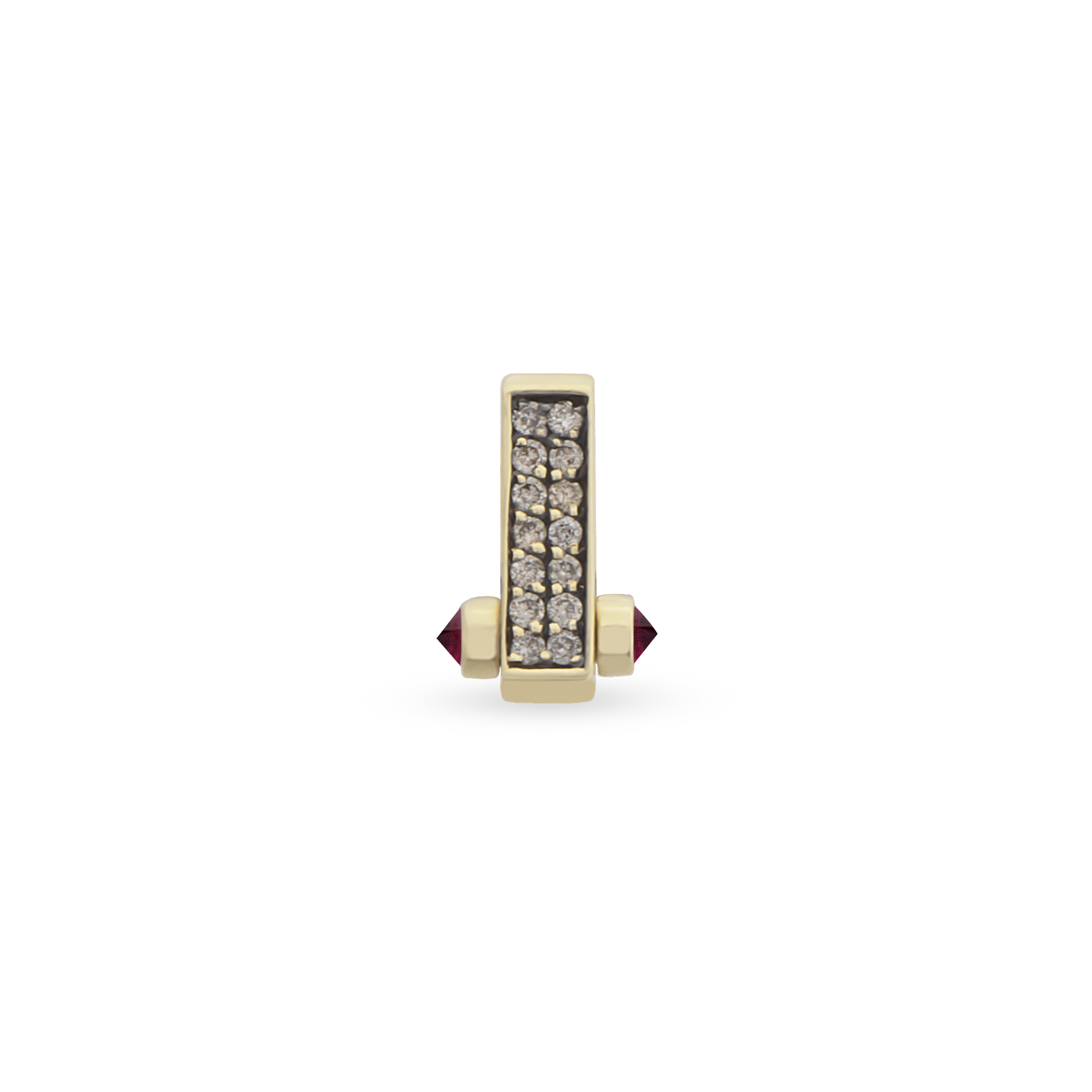 Bar Cognac Single Earring