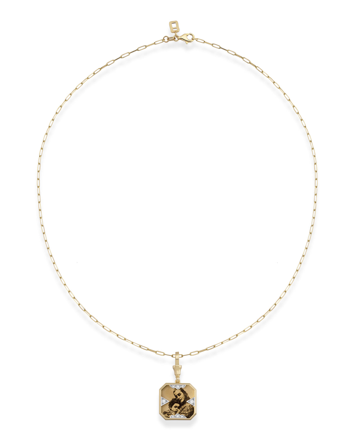 Instant Memories Tetra Photo Engraved Necklace