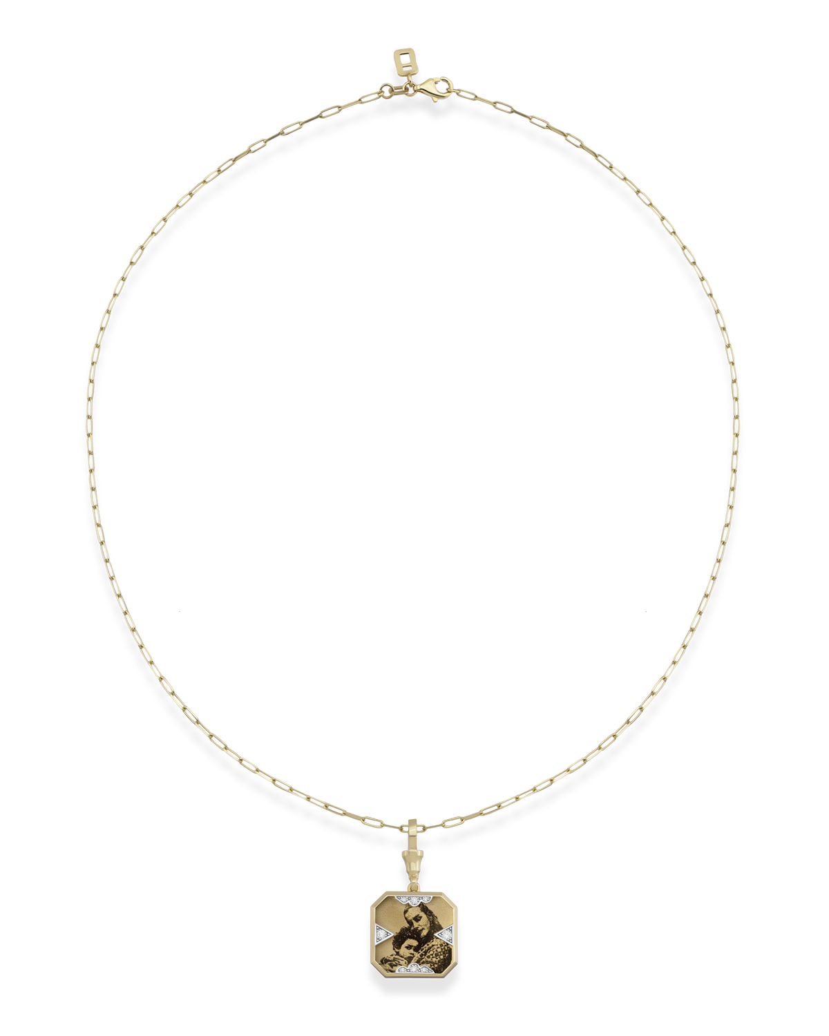 Instant Memories Tetra Photo Engraved Necklace
