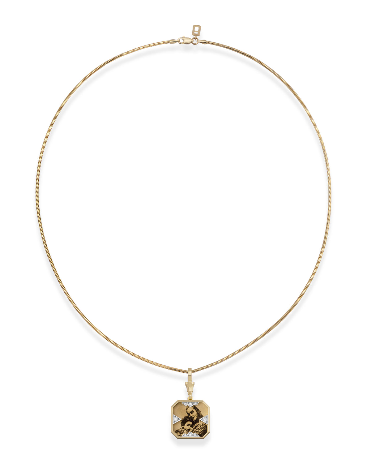 Instant Memories Tetra Photo Engraved Necklace
