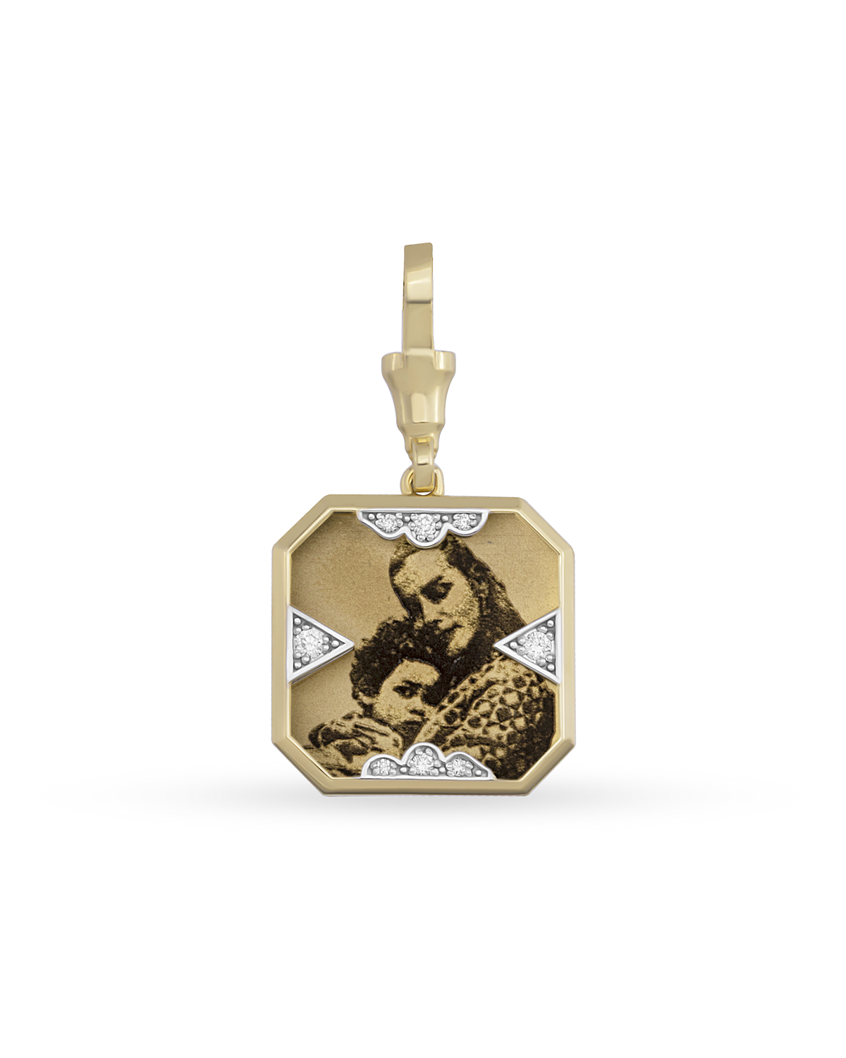 Instant Memories Tetra Photo Engraved Pendant
