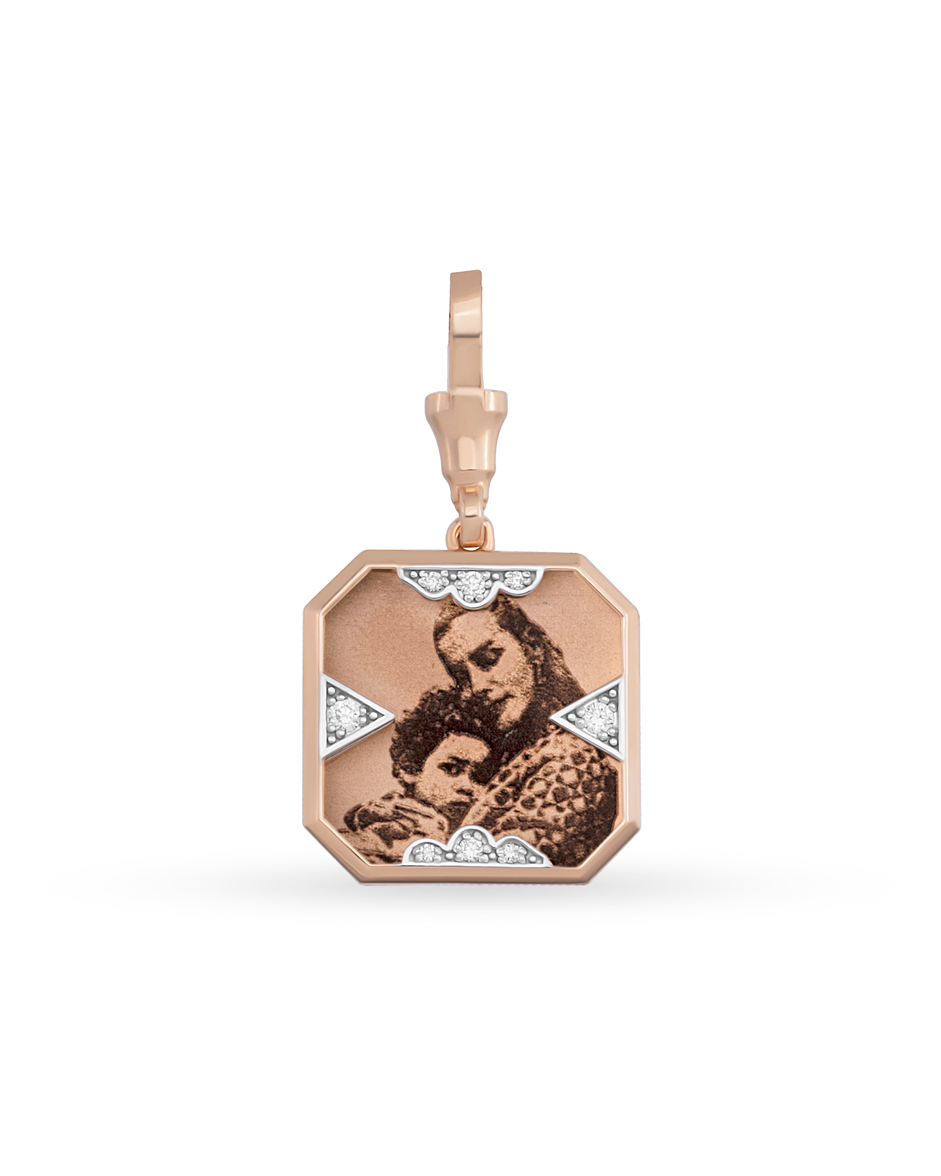 Instant Memories Tetra Photo Engraved Pendant