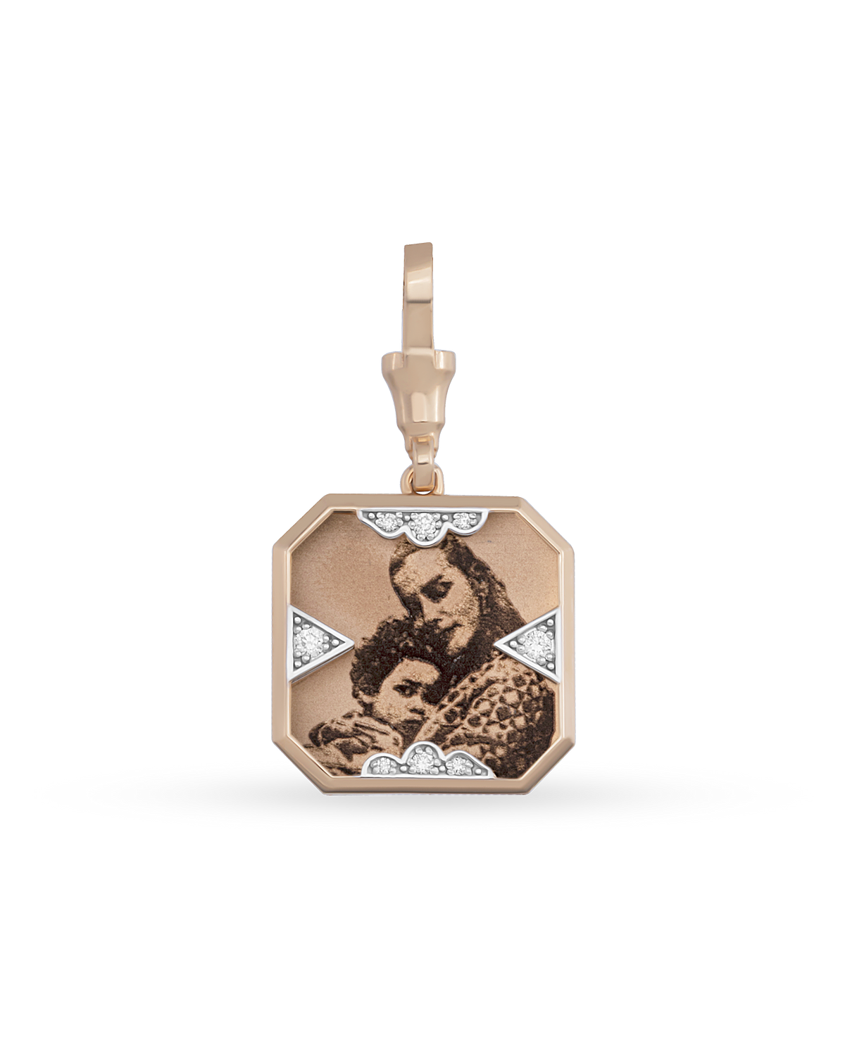 Instant Memories Tetra Photo Engraved Pendant