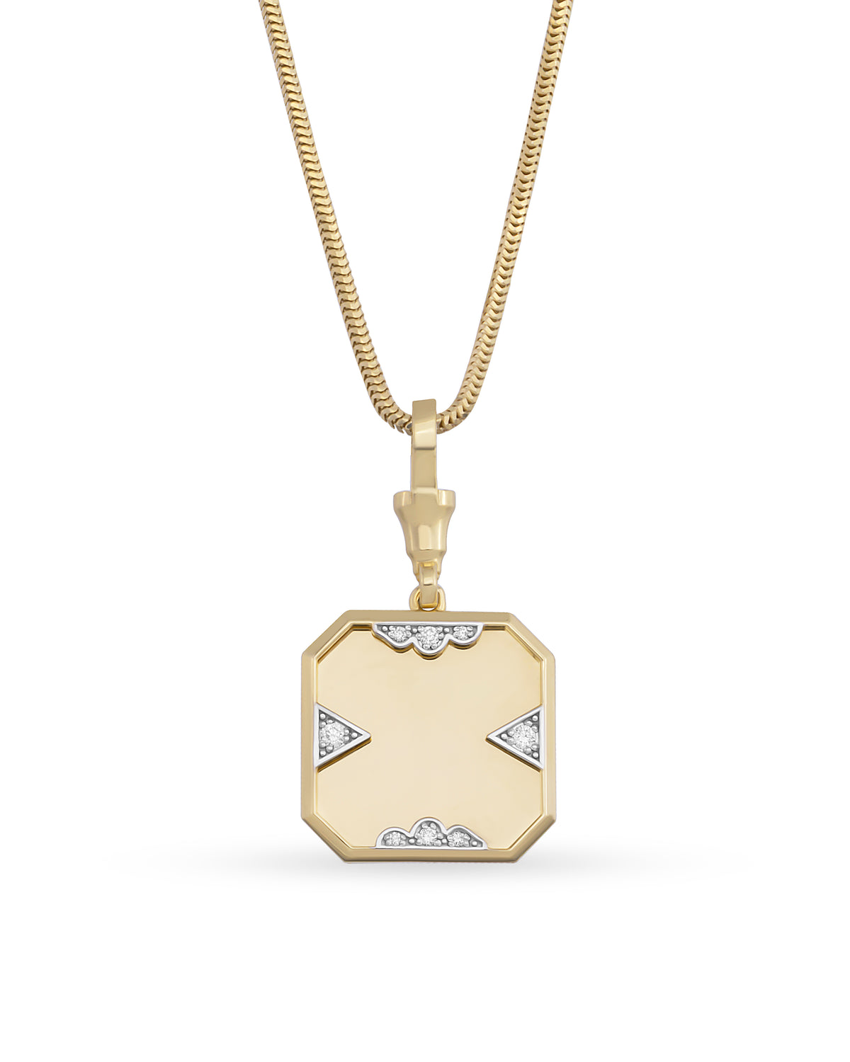 Instant Memories Tetra Photo Engraved Necklace