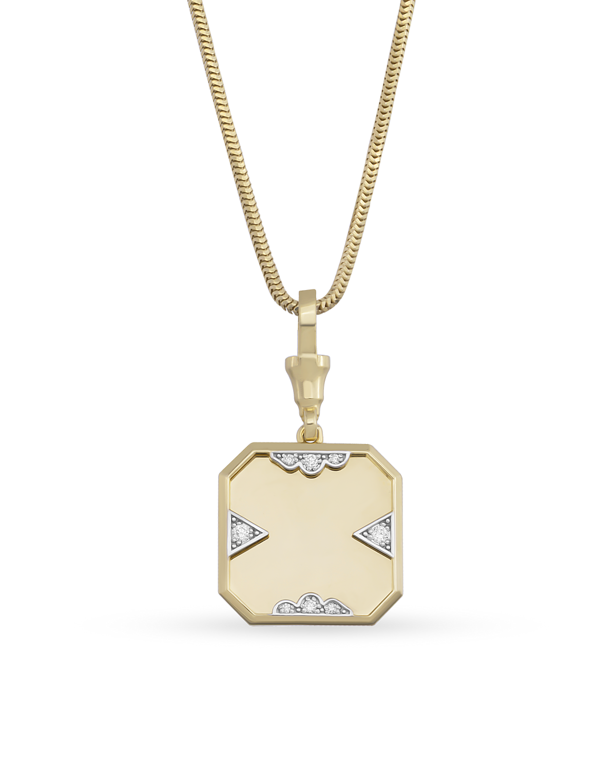 Instant Memories Tetra Photo Engraved Necklace