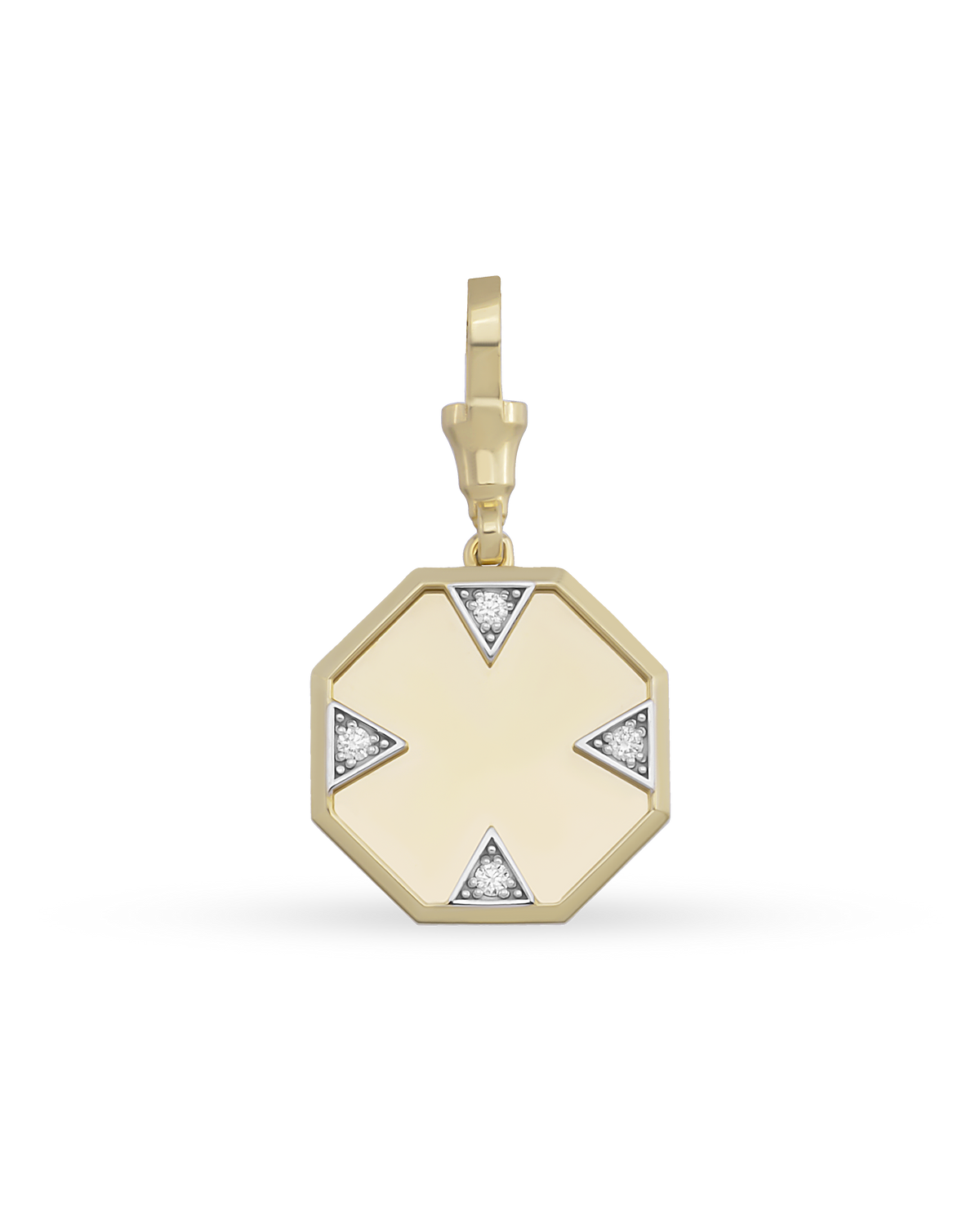 Instant Memories Octa Photo Engraved Pendant