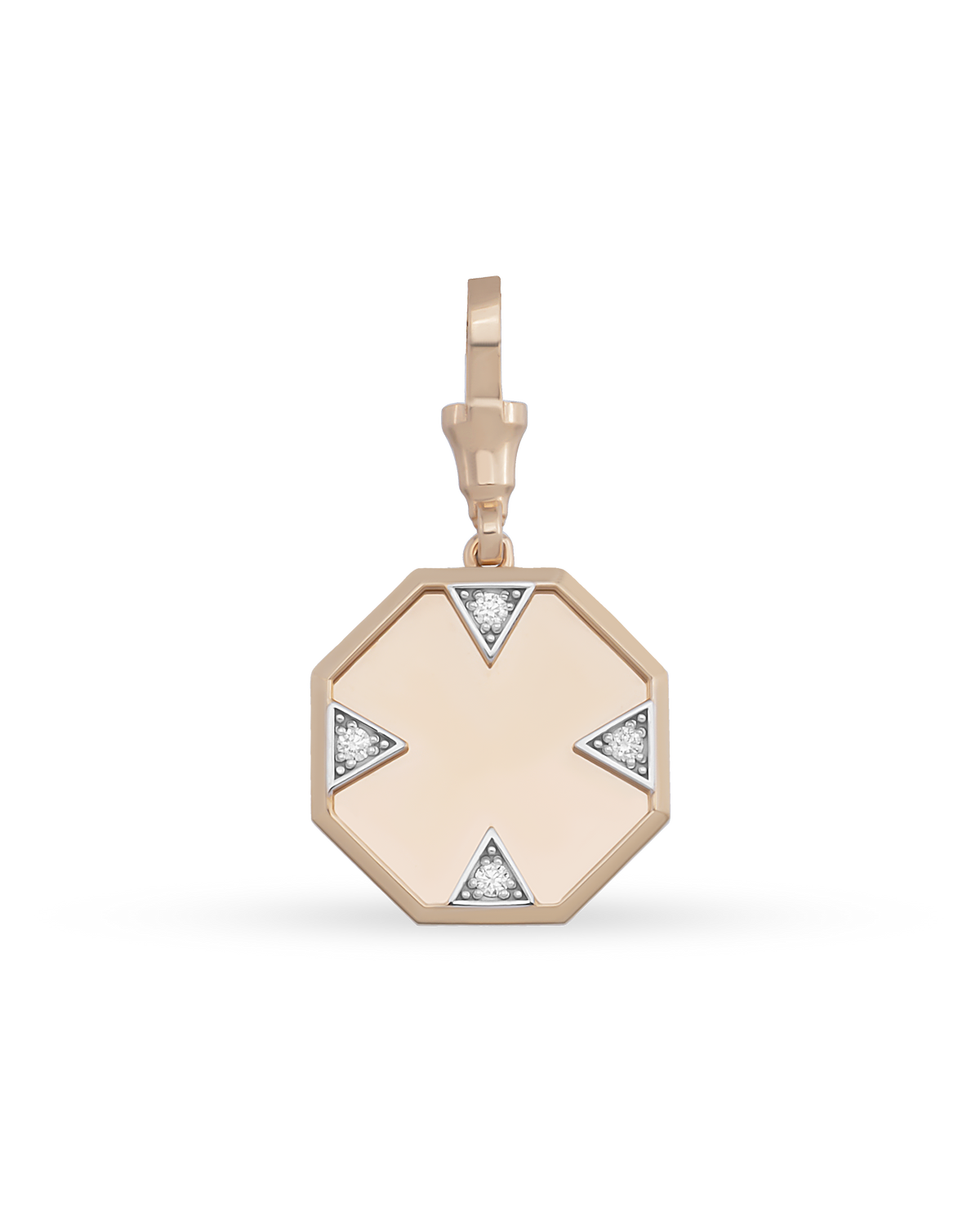 Instant Memories Octa Photo Engraved Pendant