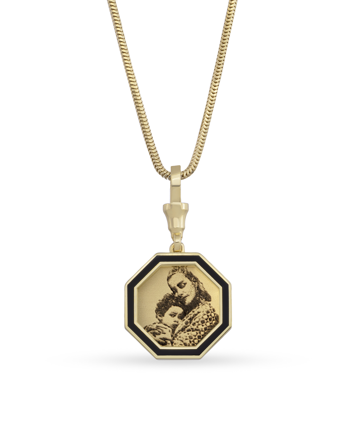Instant Memories Bella Photo Engraved Necklace