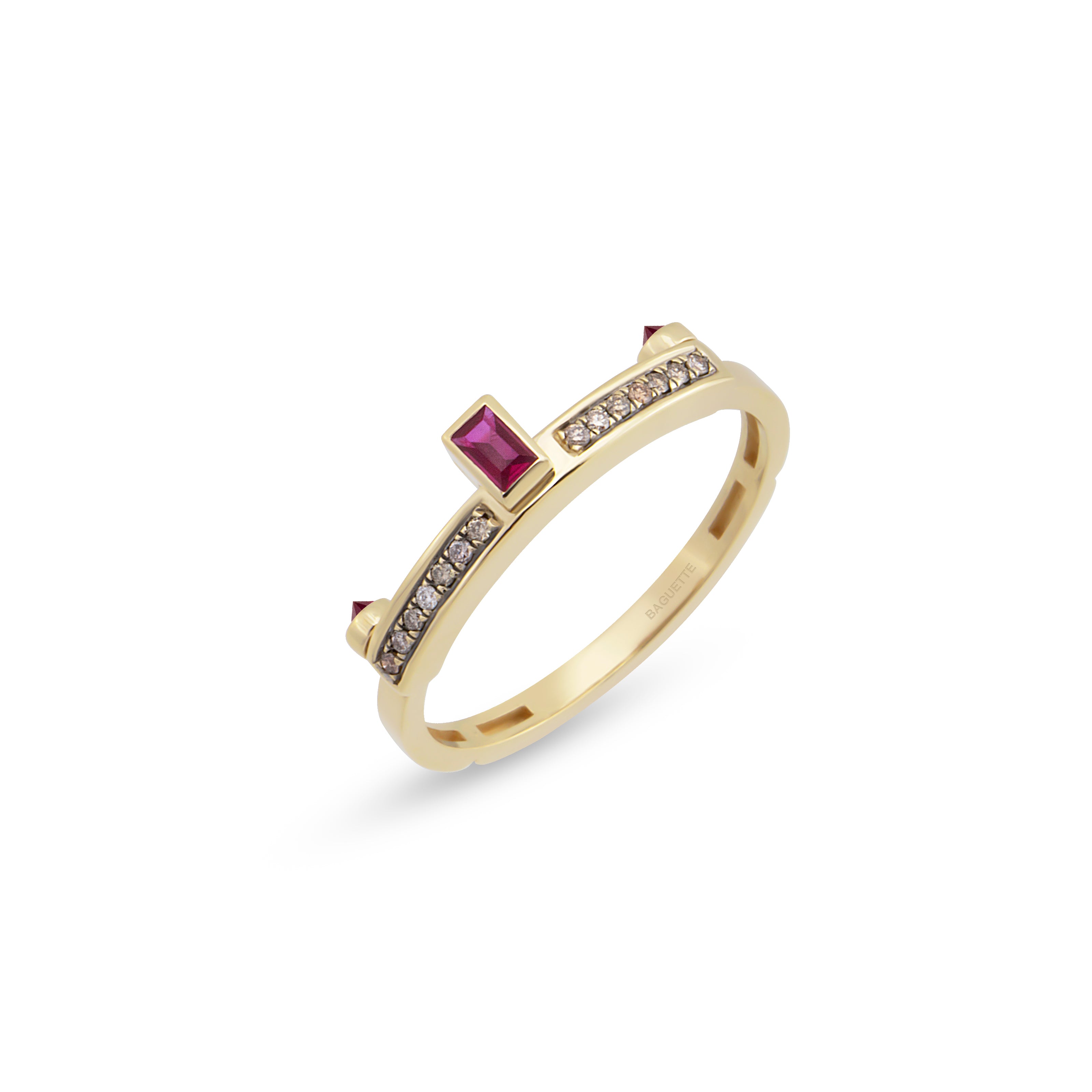 Gloria Petit Cognac Duo Ring