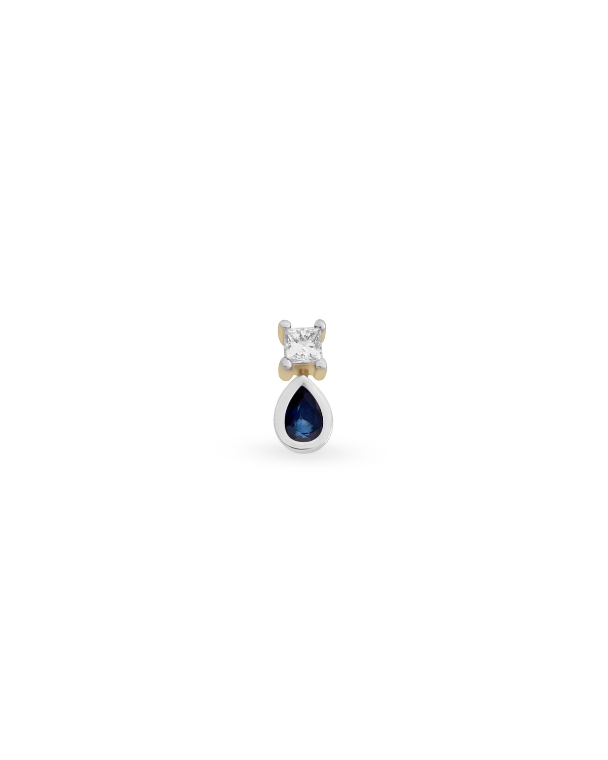 Duo Square Pear Gem Piercing
