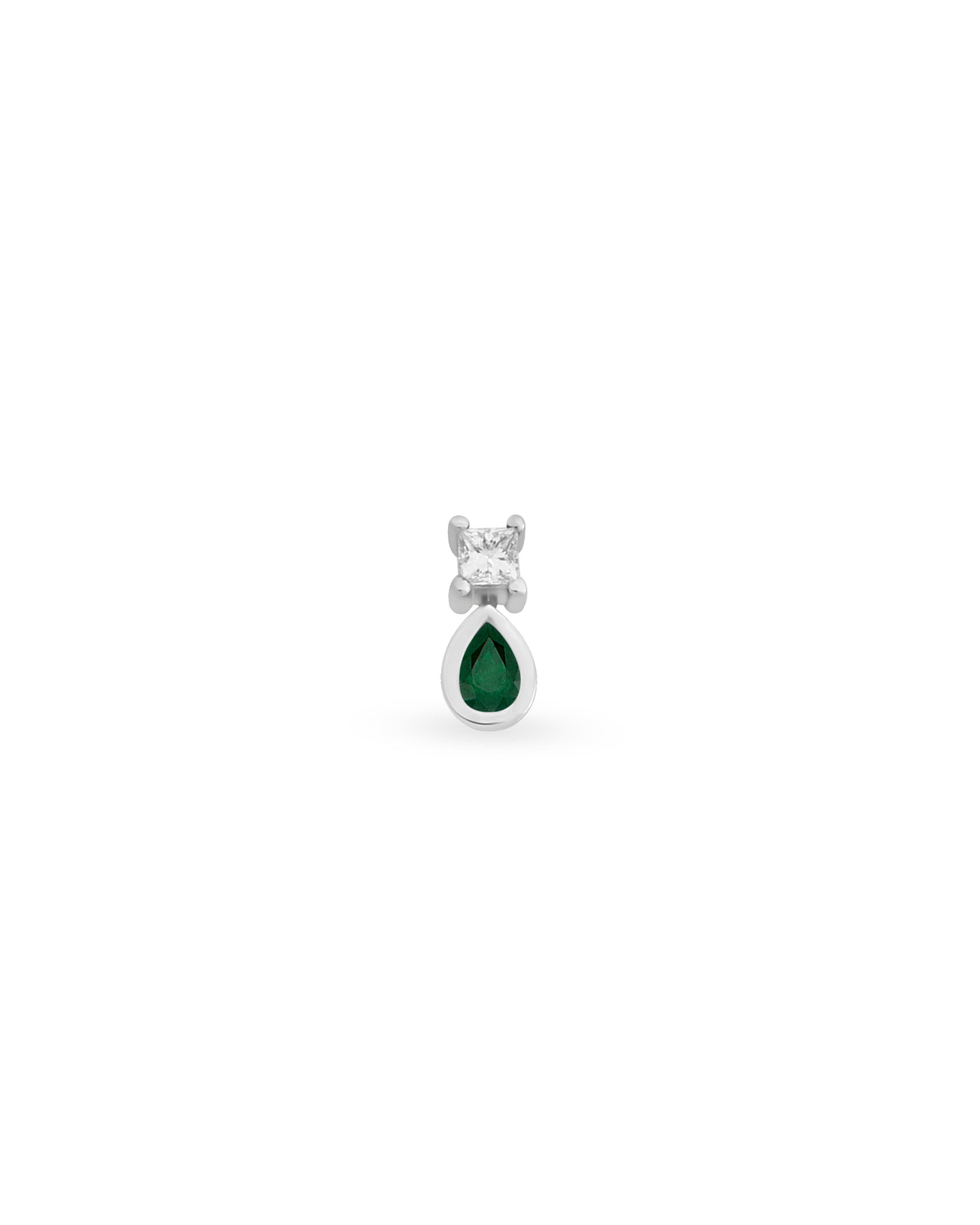 Duo Square Pear Gem Piercing