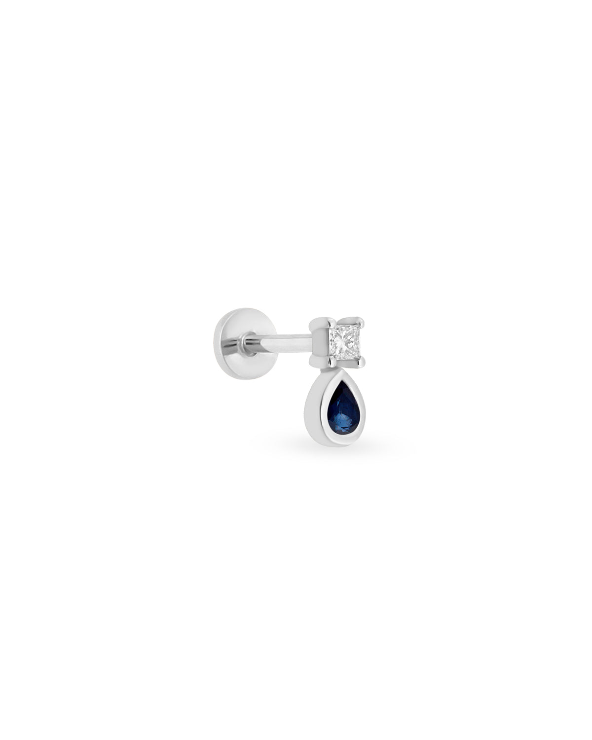 Duo Square Pear Gem Piercing