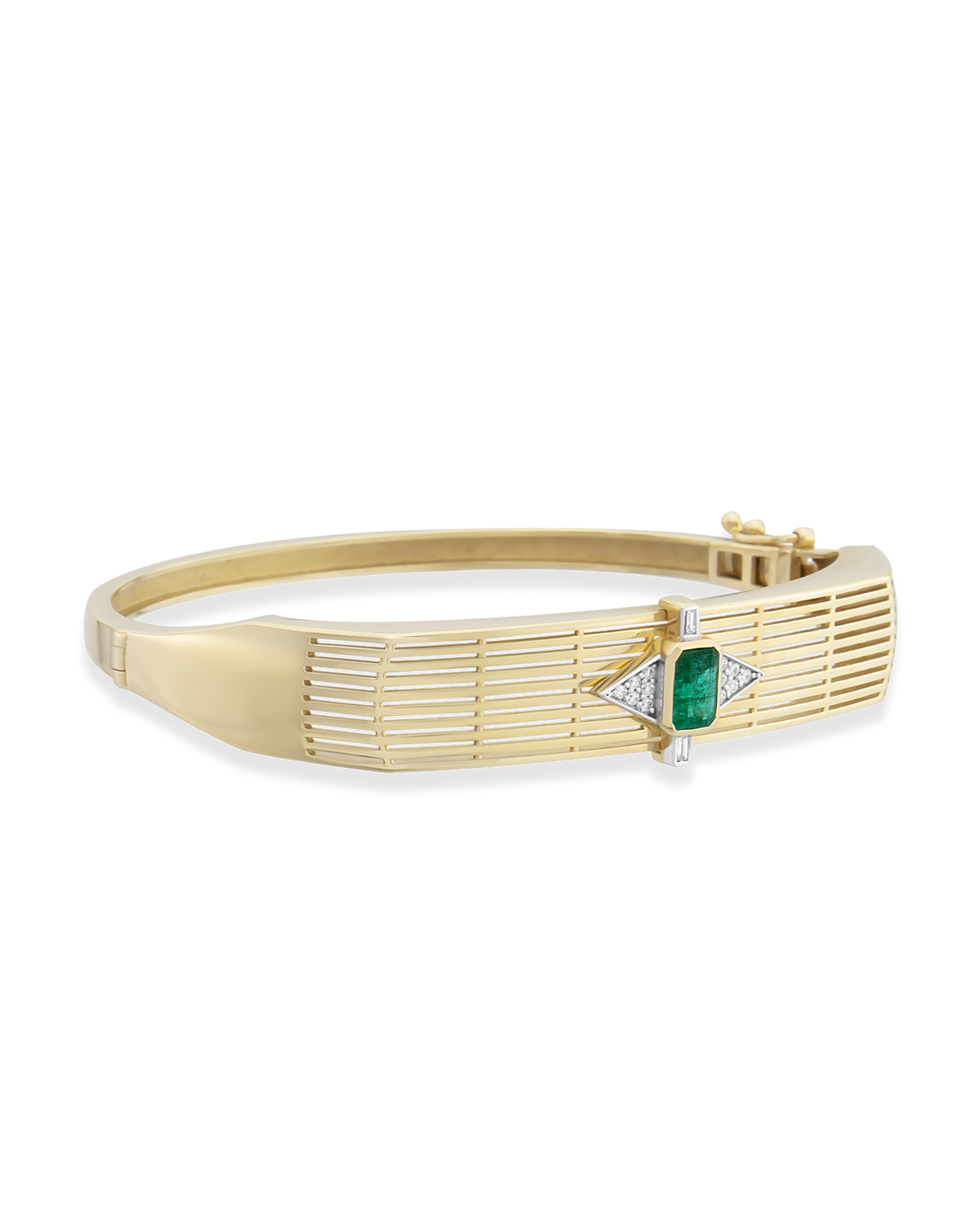 Chiara Tria Emerald Bangle