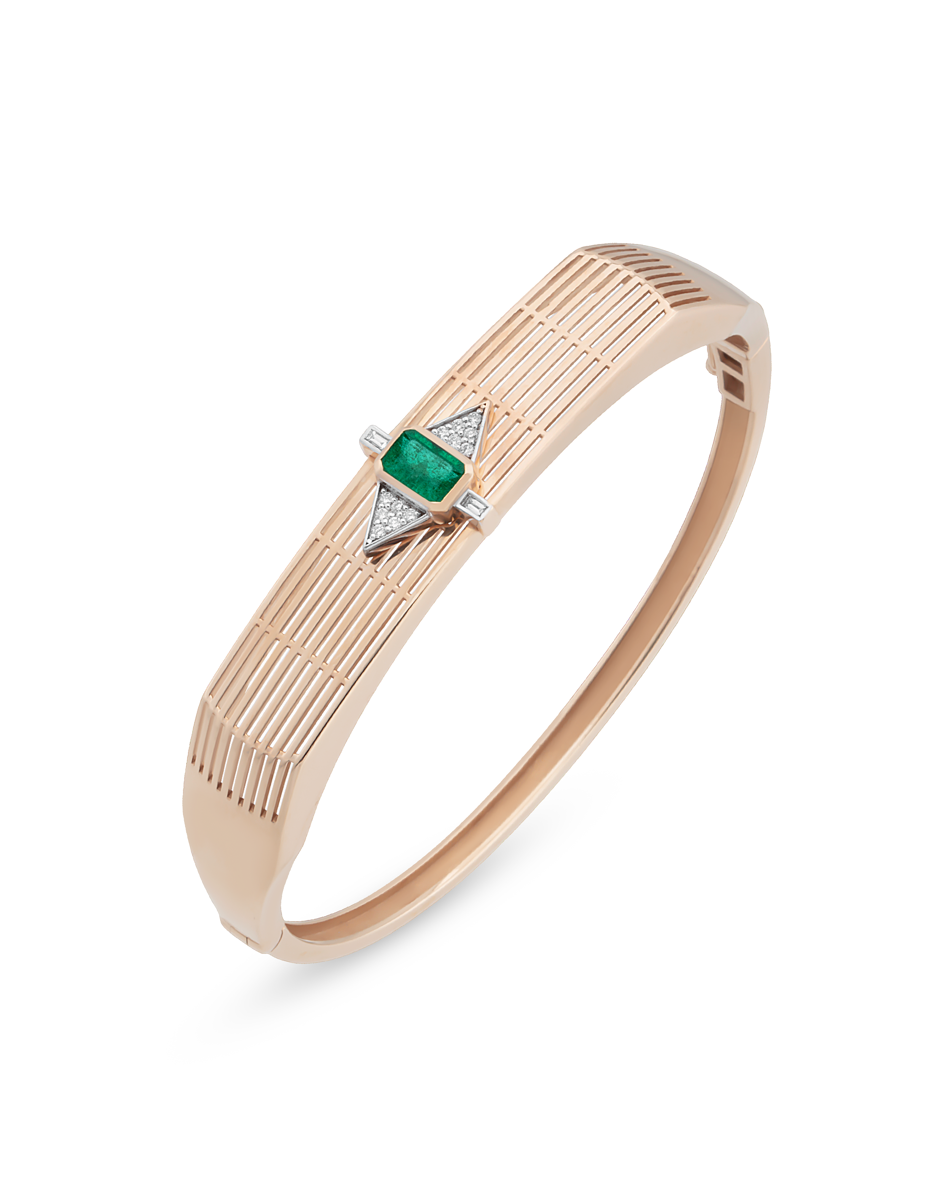 Chiara Tria Emerald Bangle