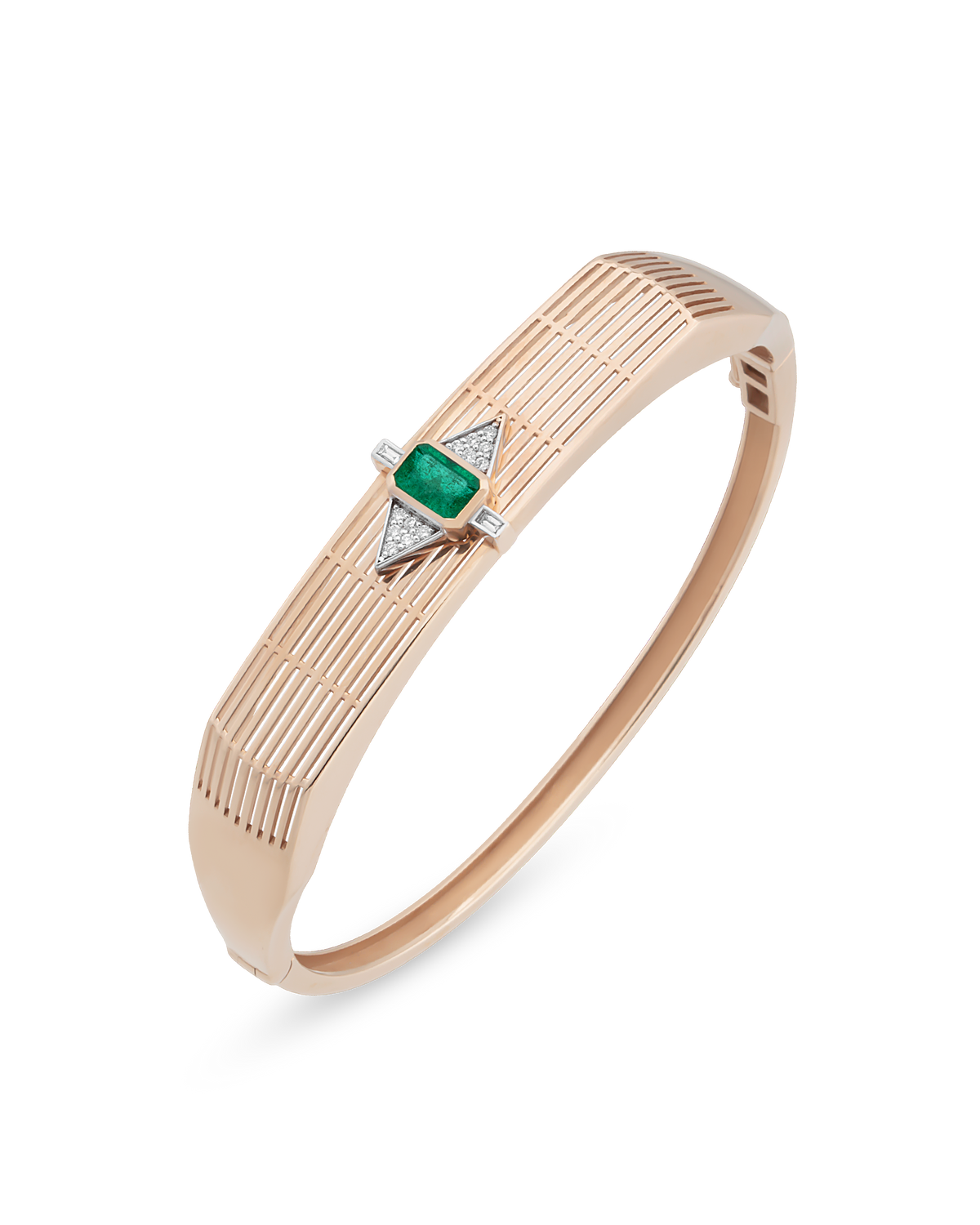 Chiara Tria Emerald Bangle