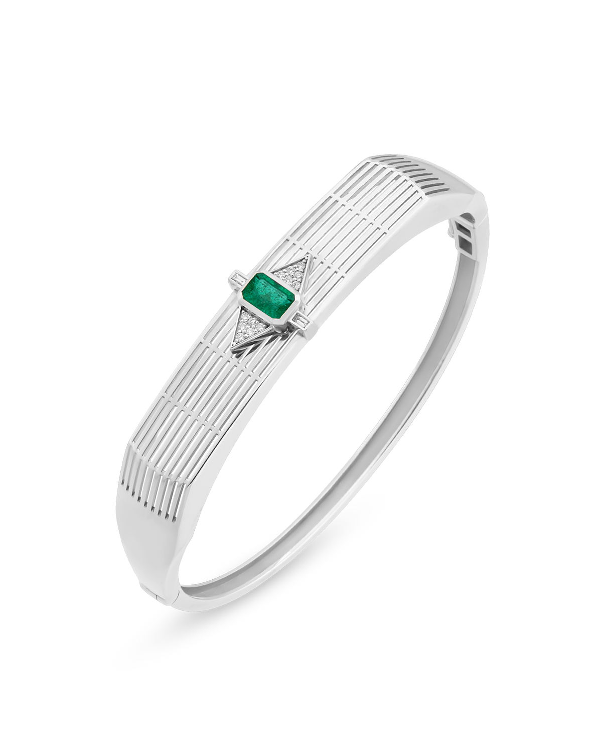 Chiara Tria Emerald Bangle