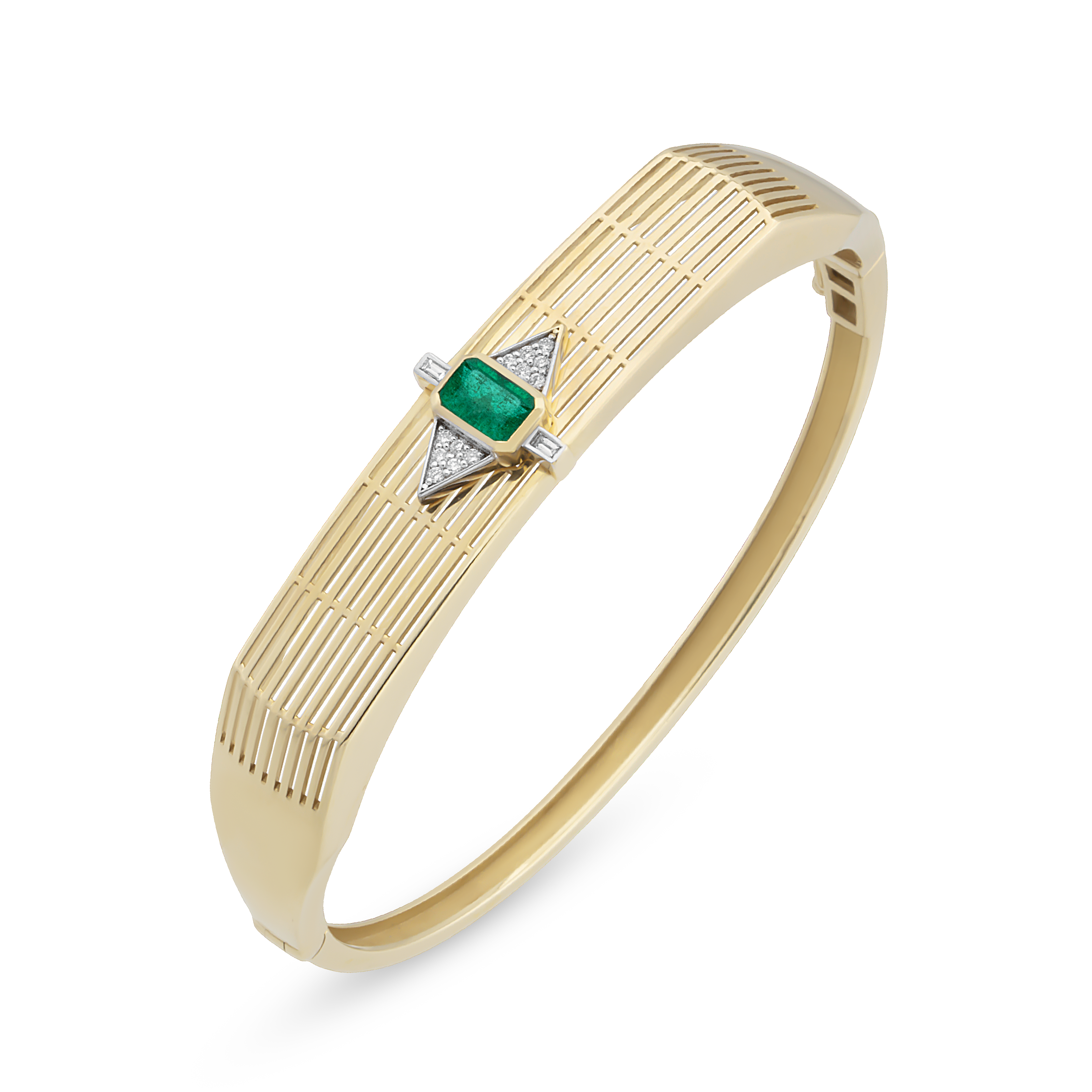 Chiara Tria Emerald Bangle