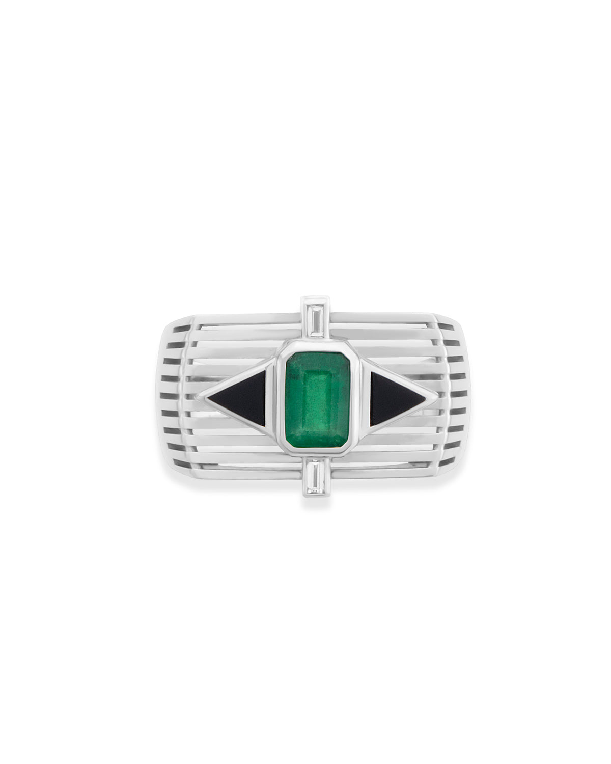Chiara Tria Emerald Ring