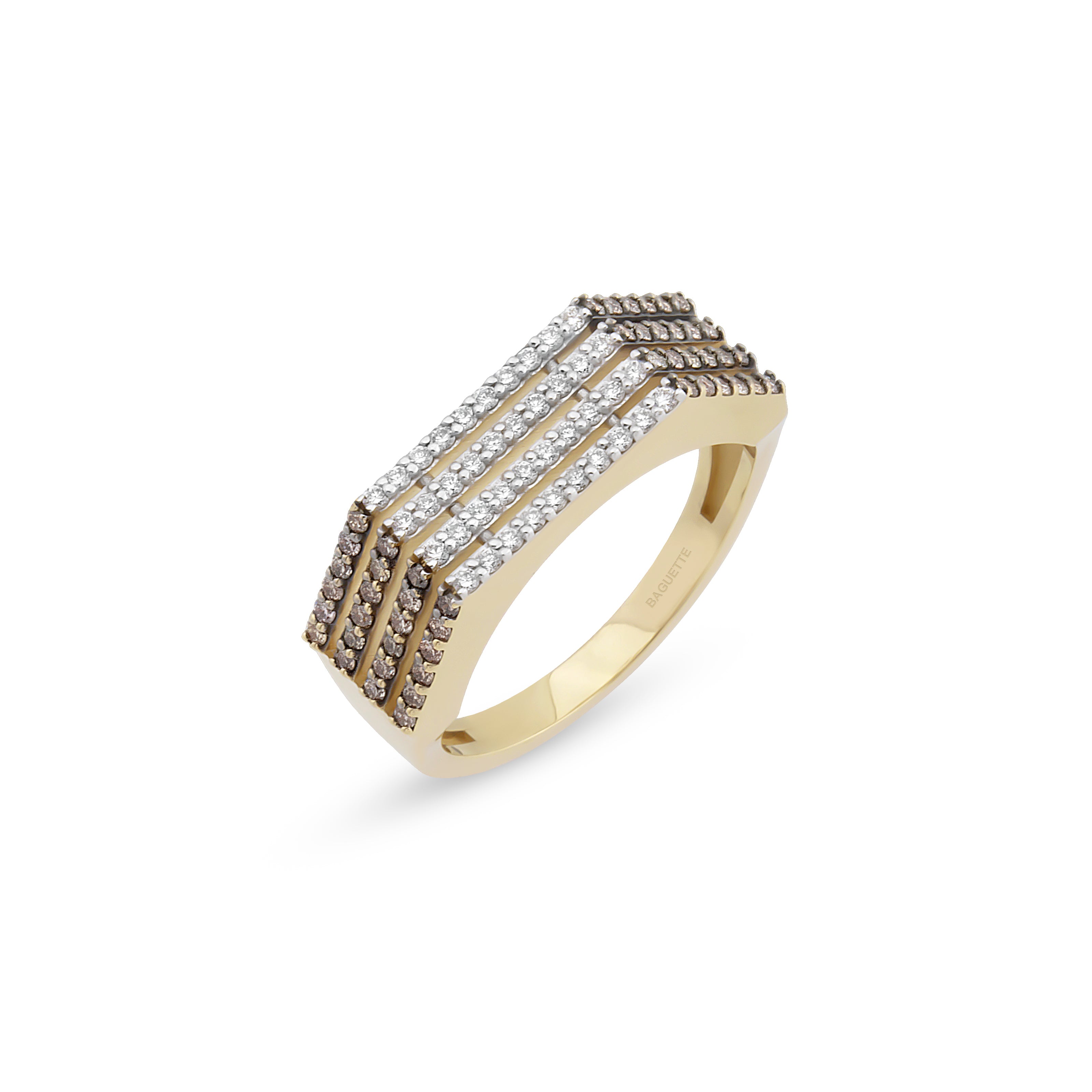 Stripe Cognac Ring