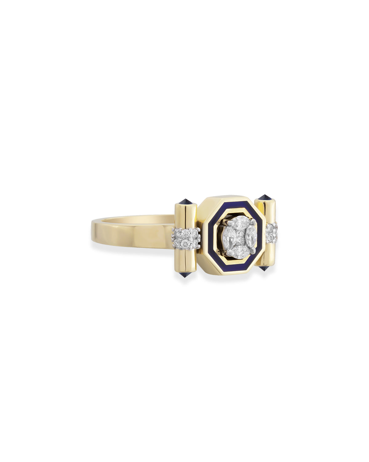Bella Navy Enamel Ring