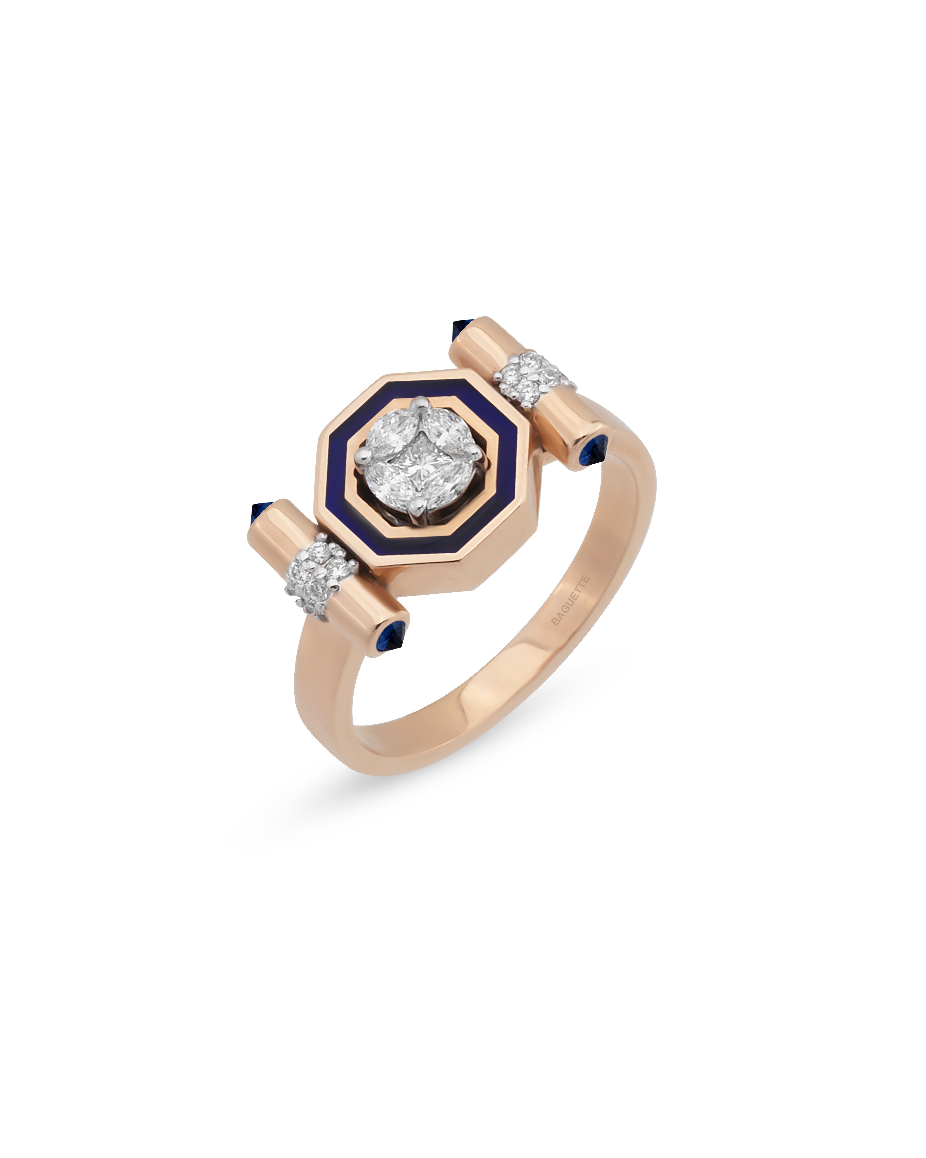 Bella Navy Enamel Ring