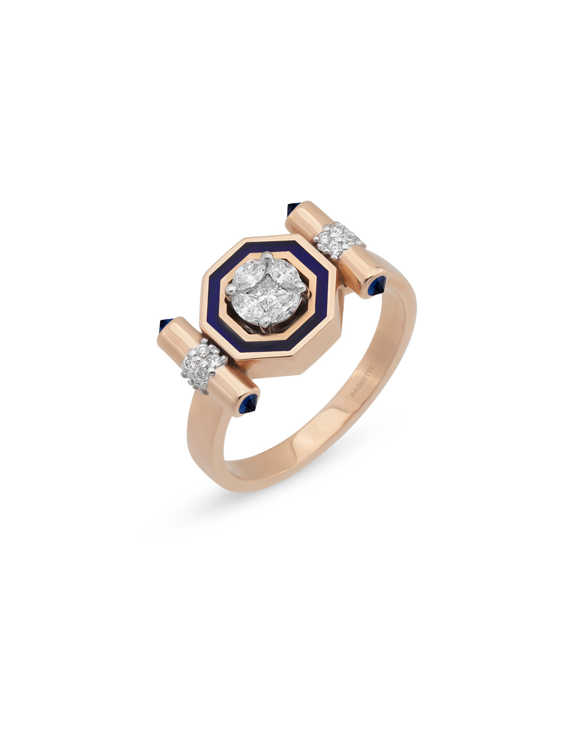 Bella Navy Enamel Ring