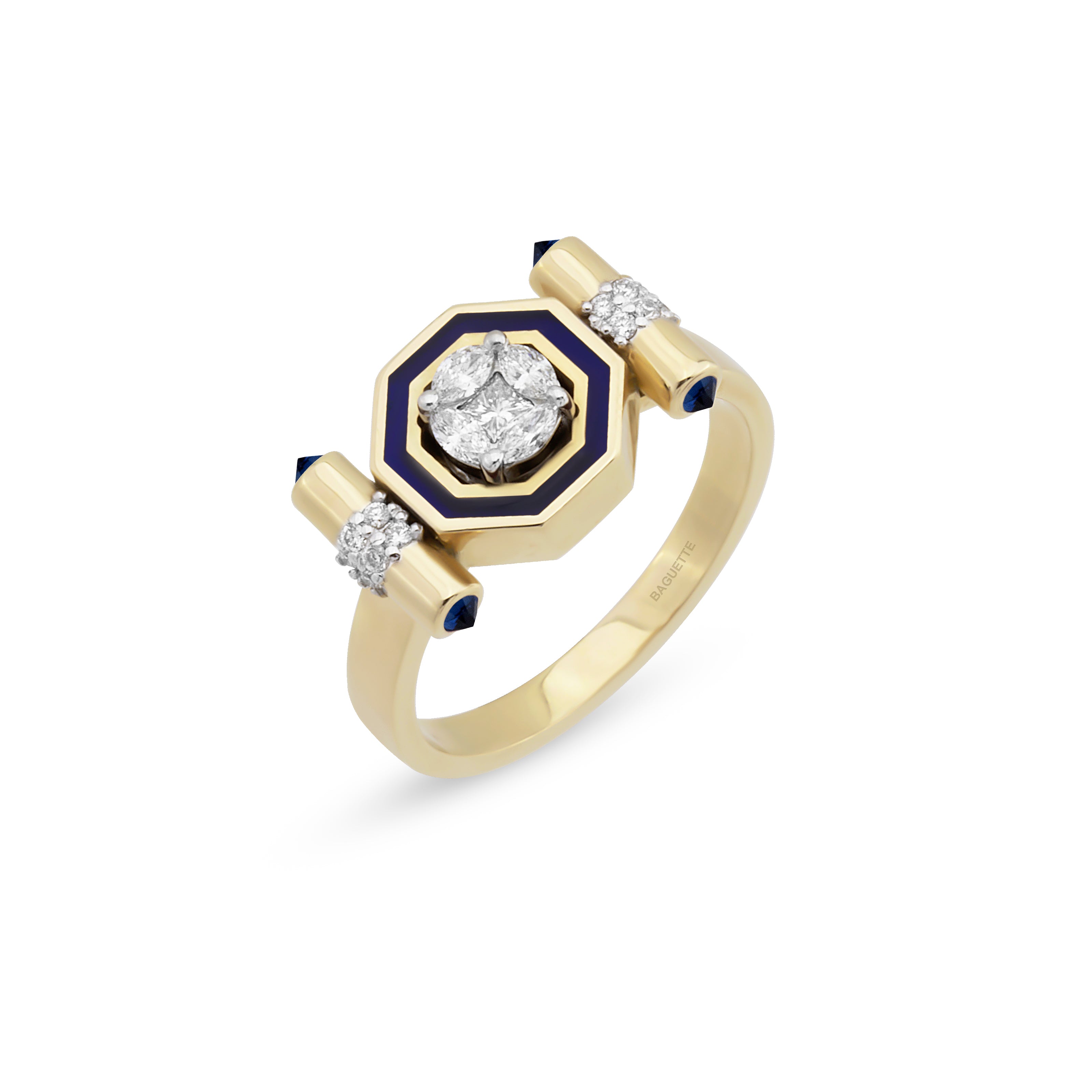 Bella Navy Enamel Ring
