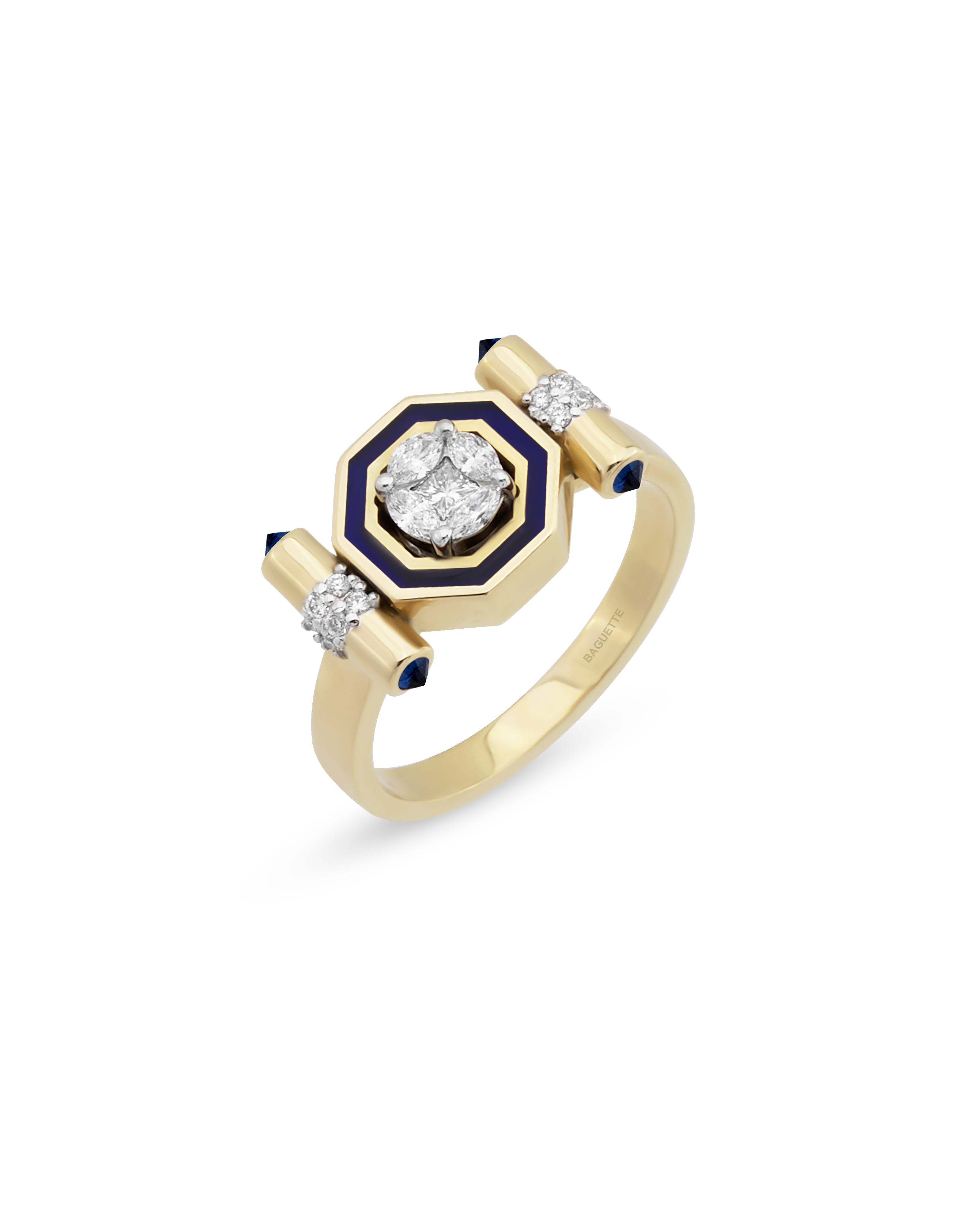 Bella Navy Enamel Ring