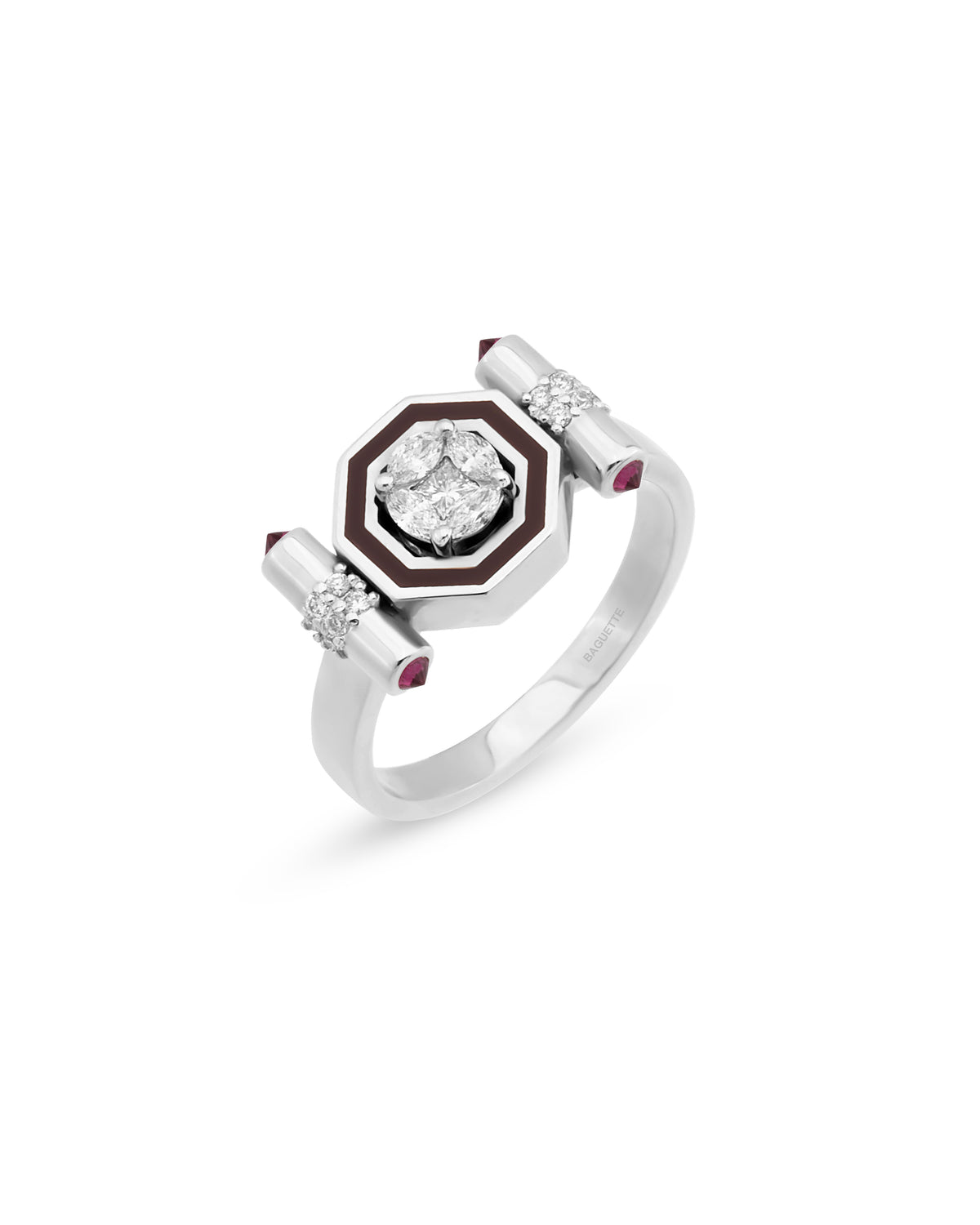 Bella Burgundy Enamel Ring
