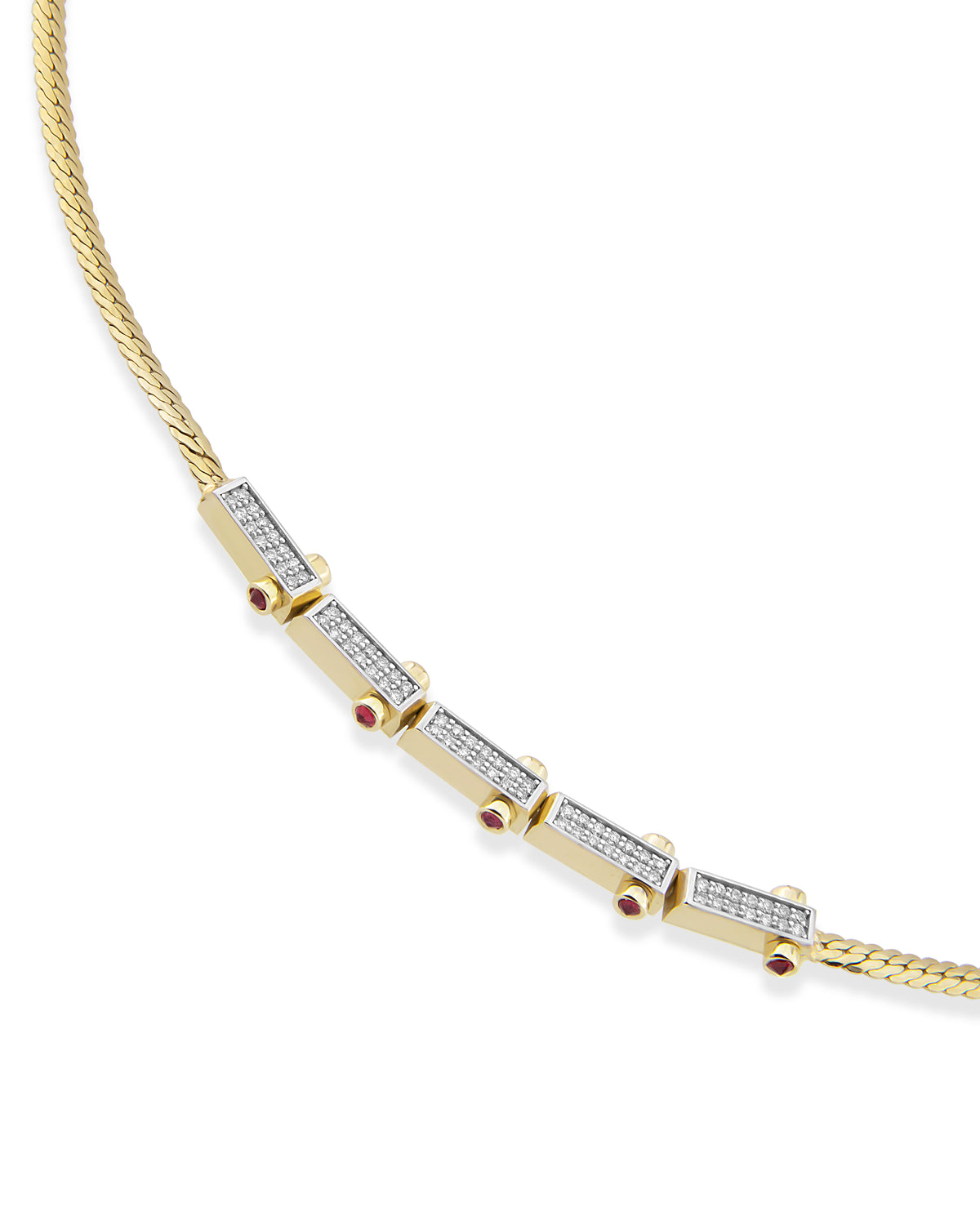 Bar Woven Chain Necklace