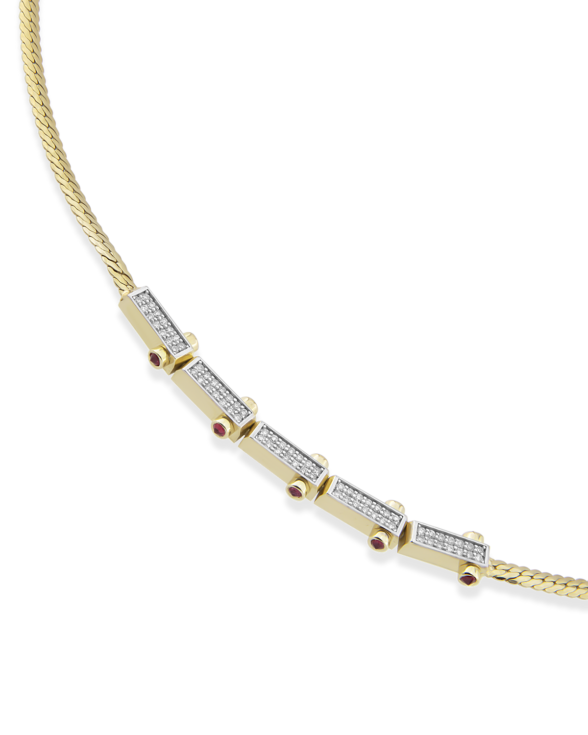 Bar Woven Chain Necklace