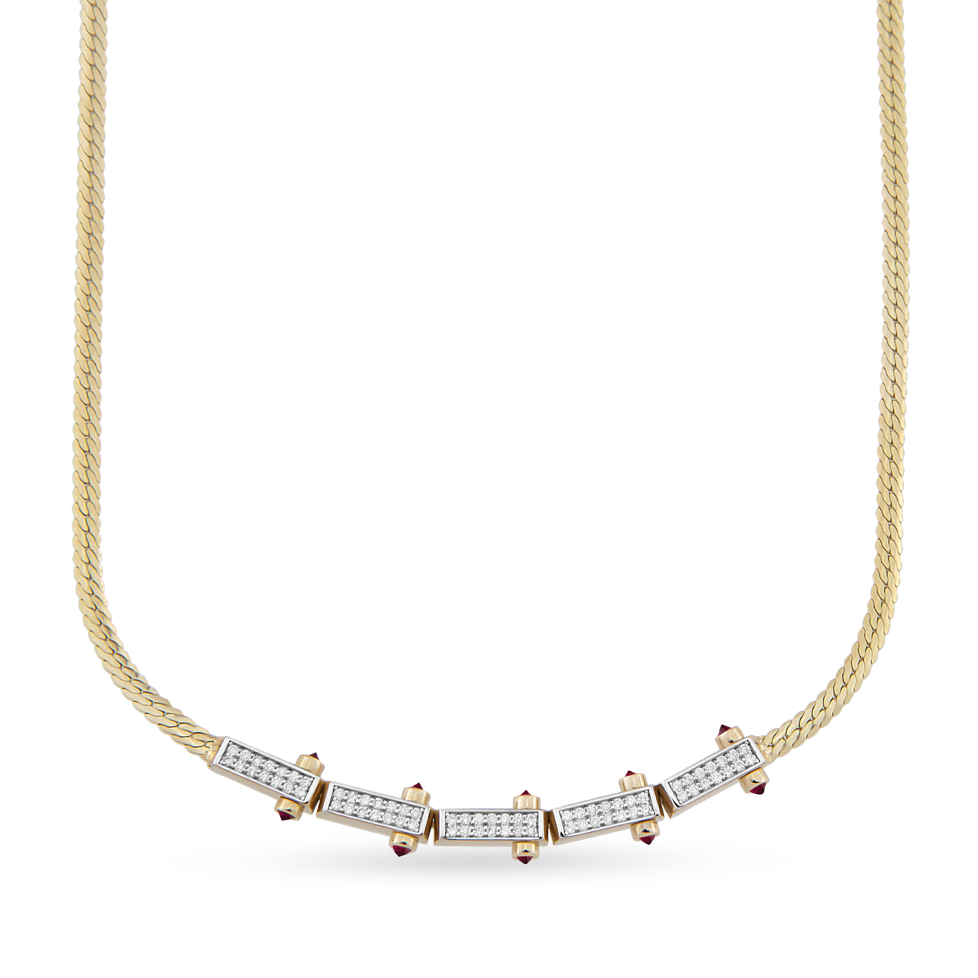 Bar Woven Chain Necklace