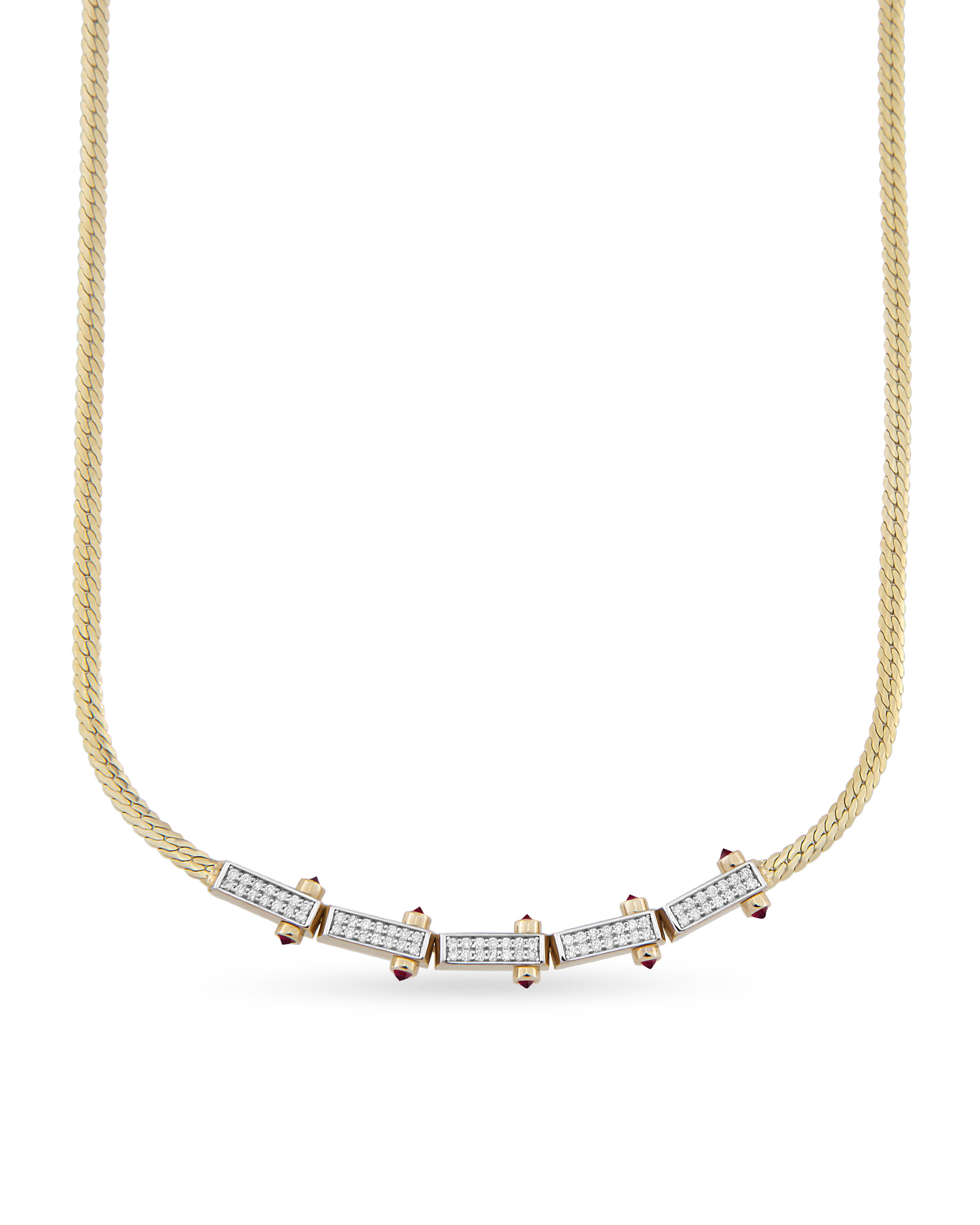 Bar Woven Chain Necklace