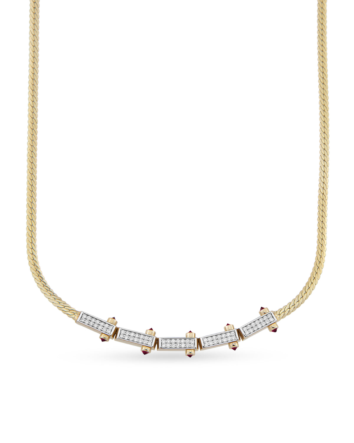 Bar Woven Chain Necklace