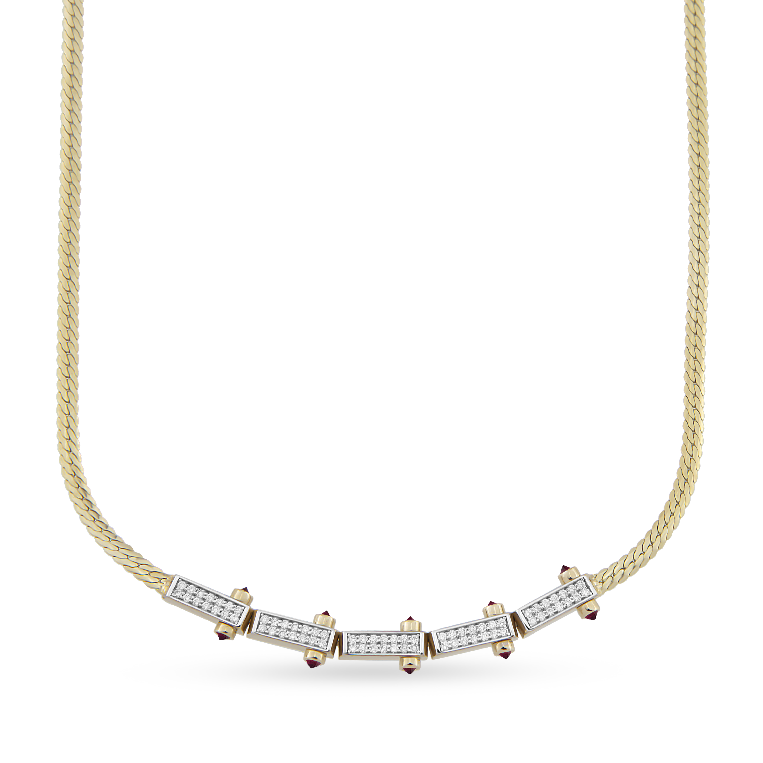 Bar Woven Chain Necklace