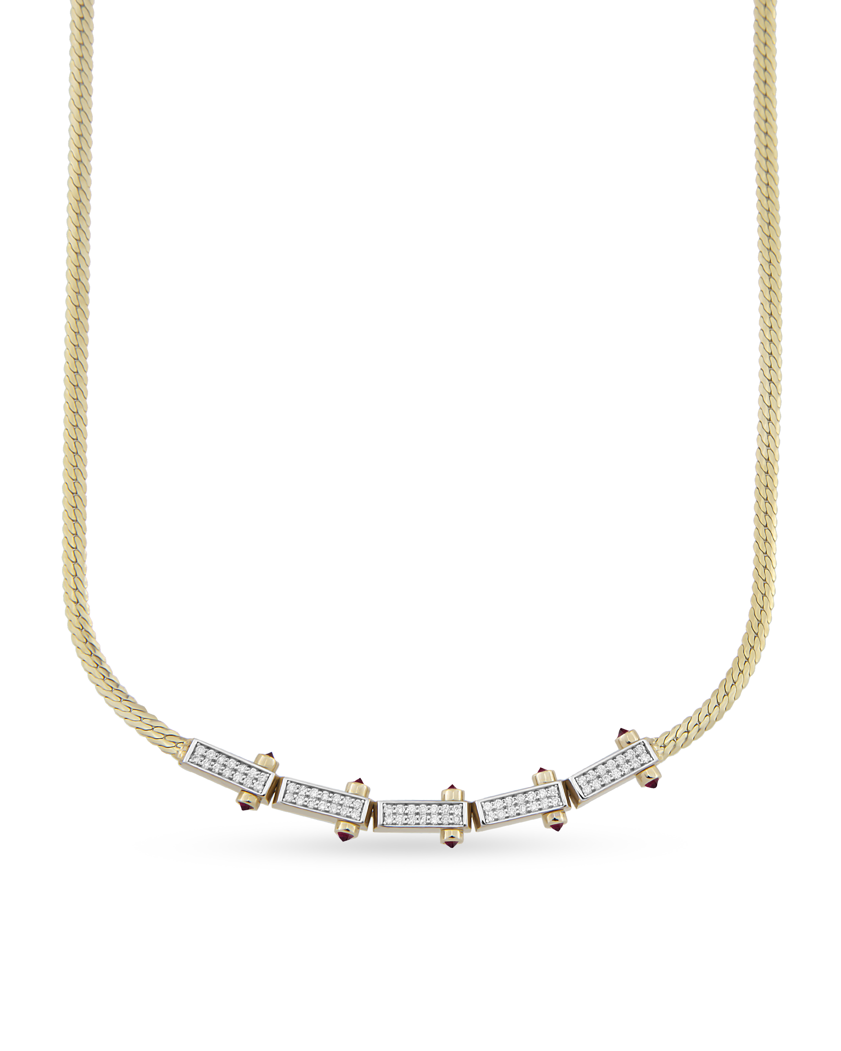 Bar Woven Chain Necklace